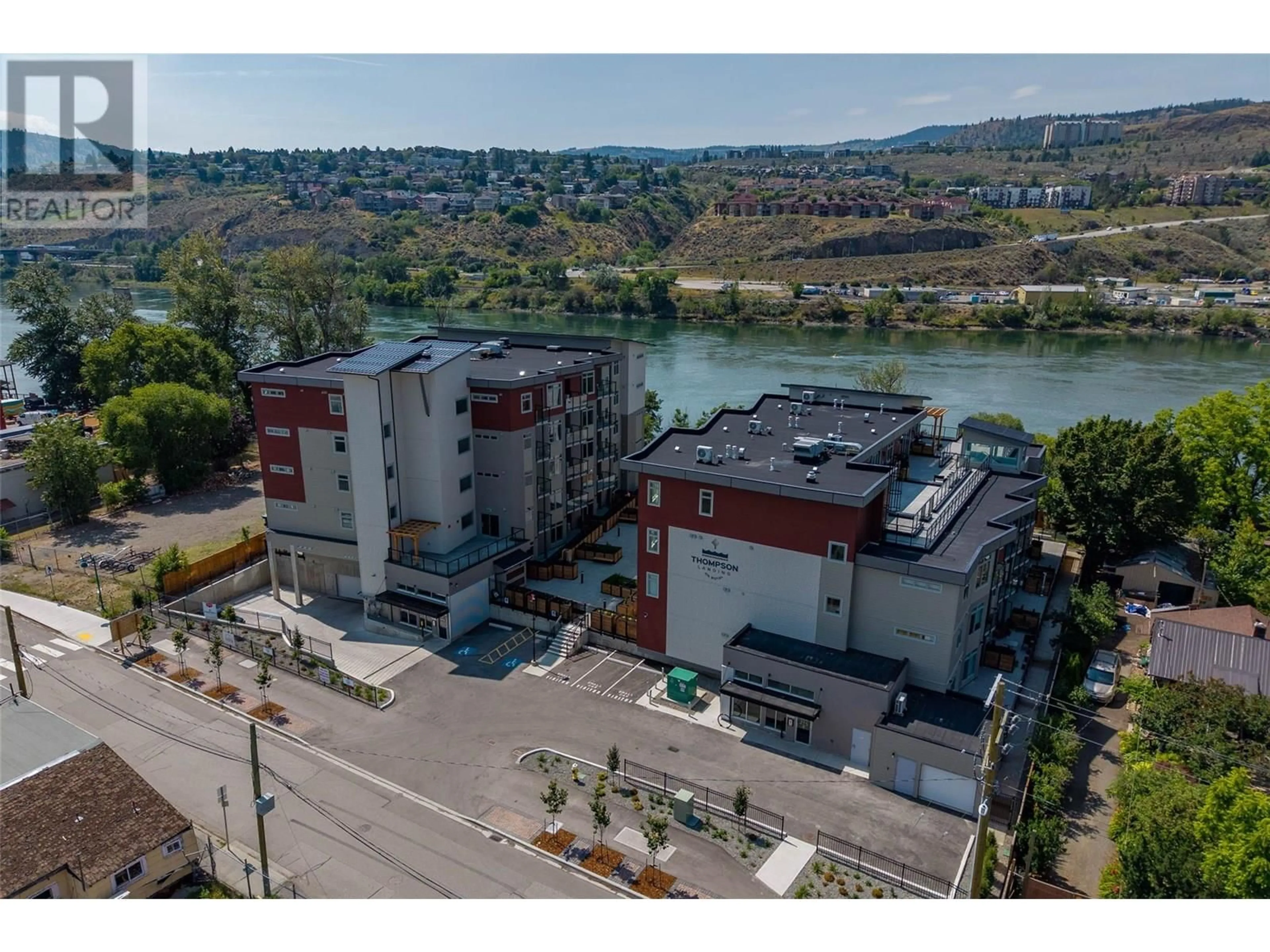 A pic from outside/outdoor area/front of a property/back of a property/a pic from drone, water/lake/river/ocean view for 507 - 207 ROYAL AVENUE, Kamloops British Columbia V2H1T7