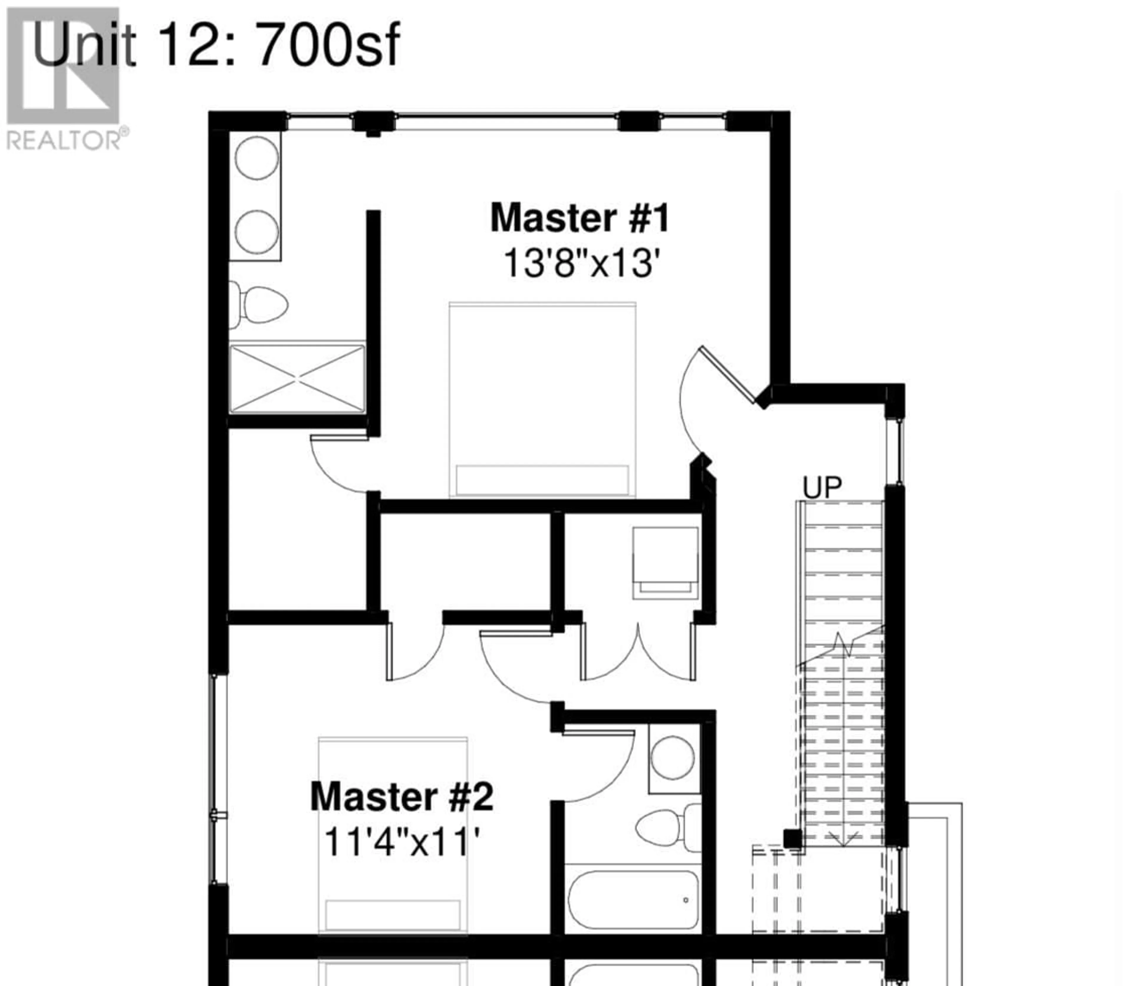 Floor plan for 1 - 1805 45TH AVENUE, Vernon British Columbia V1T7T7