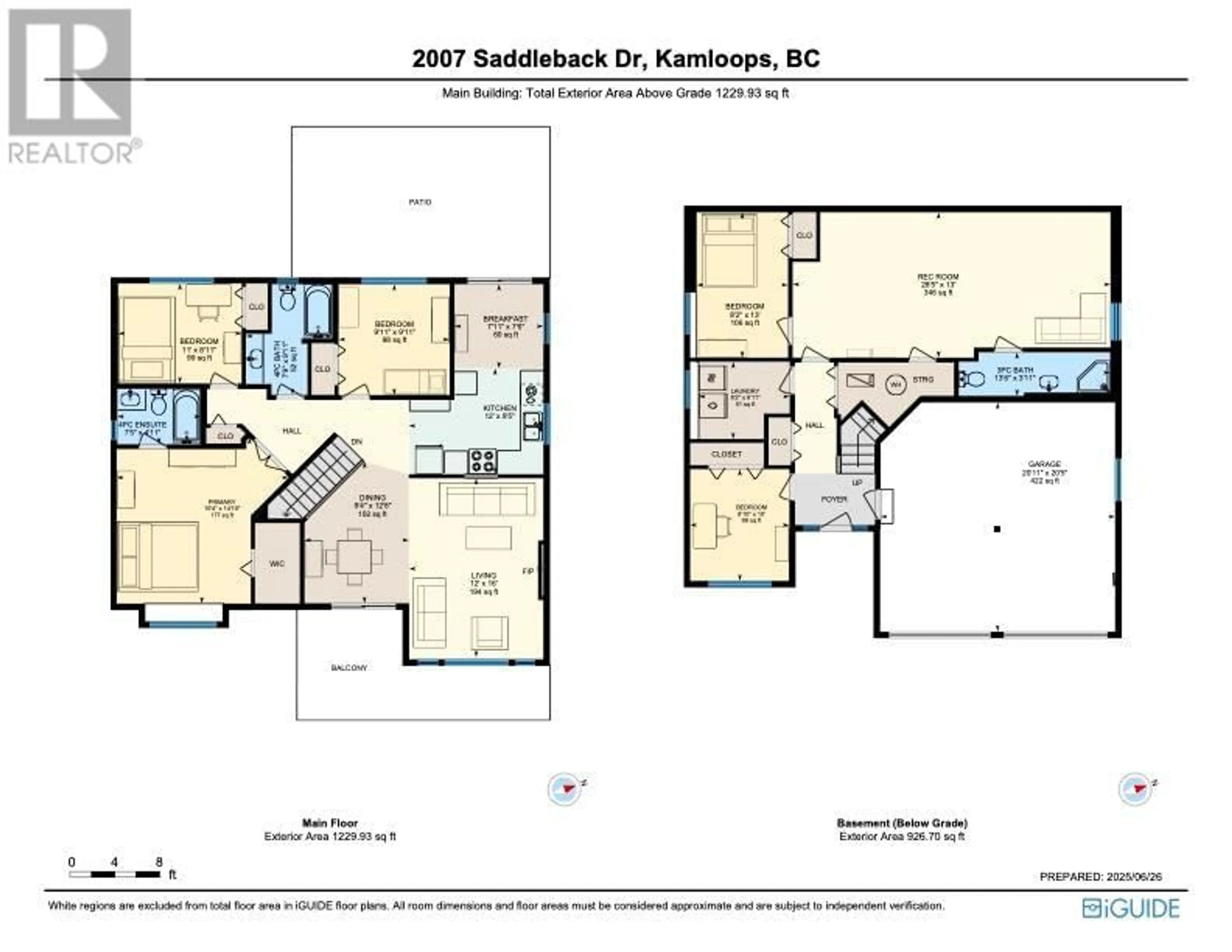 Floor plan for 2007 SADDLEBACK DRIVE, Kamloops British Columbia V2B0A6