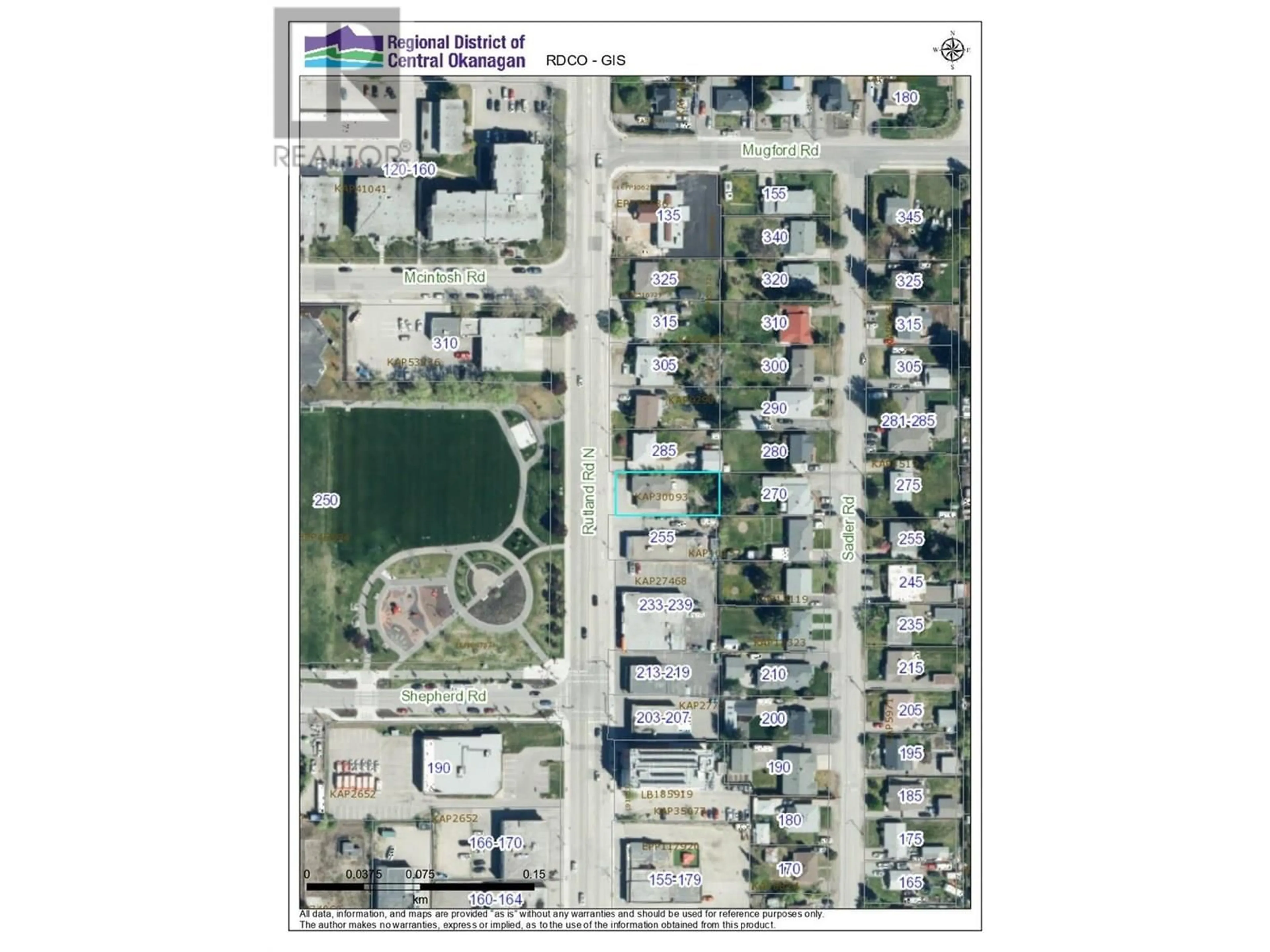Picture of a map for 275 RUTLAND ROAD NORTH, Kelowna British Columbia V1X3B1