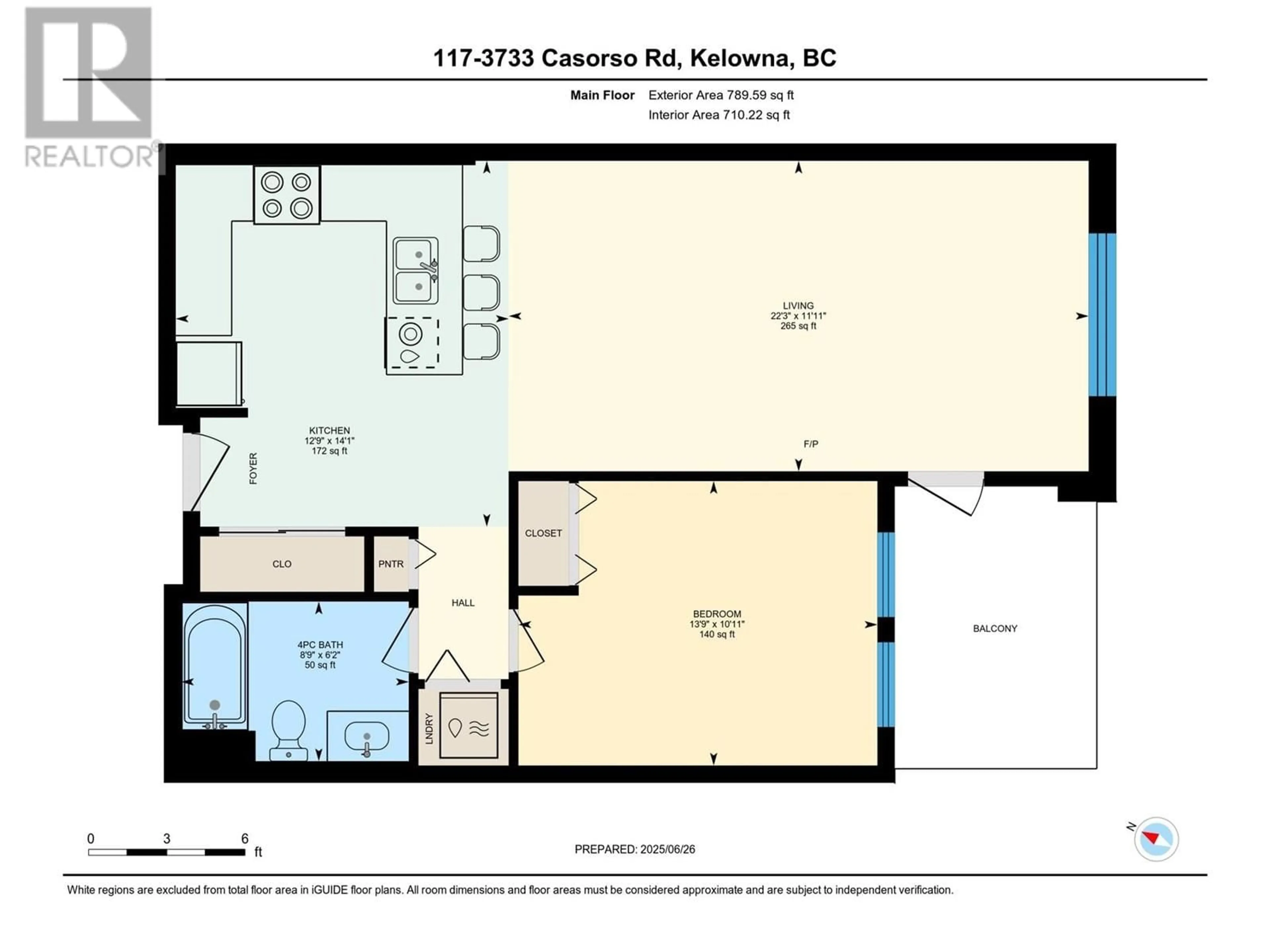 Floor plan for 117 - 3733 CASORSO ROAD, Kelowna British Columbia V1W5E3