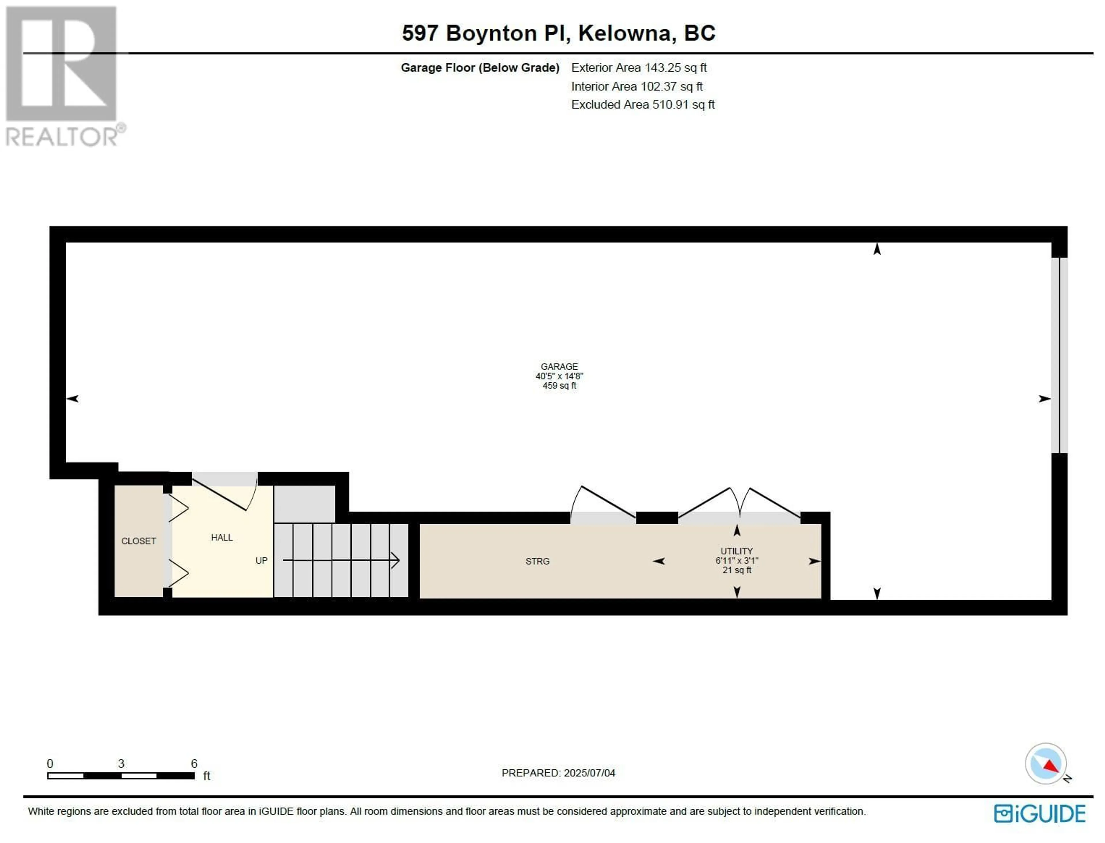 Floor plan for 597 BOYNTON PLACE, Kelowna British Columbia V1V3B5
