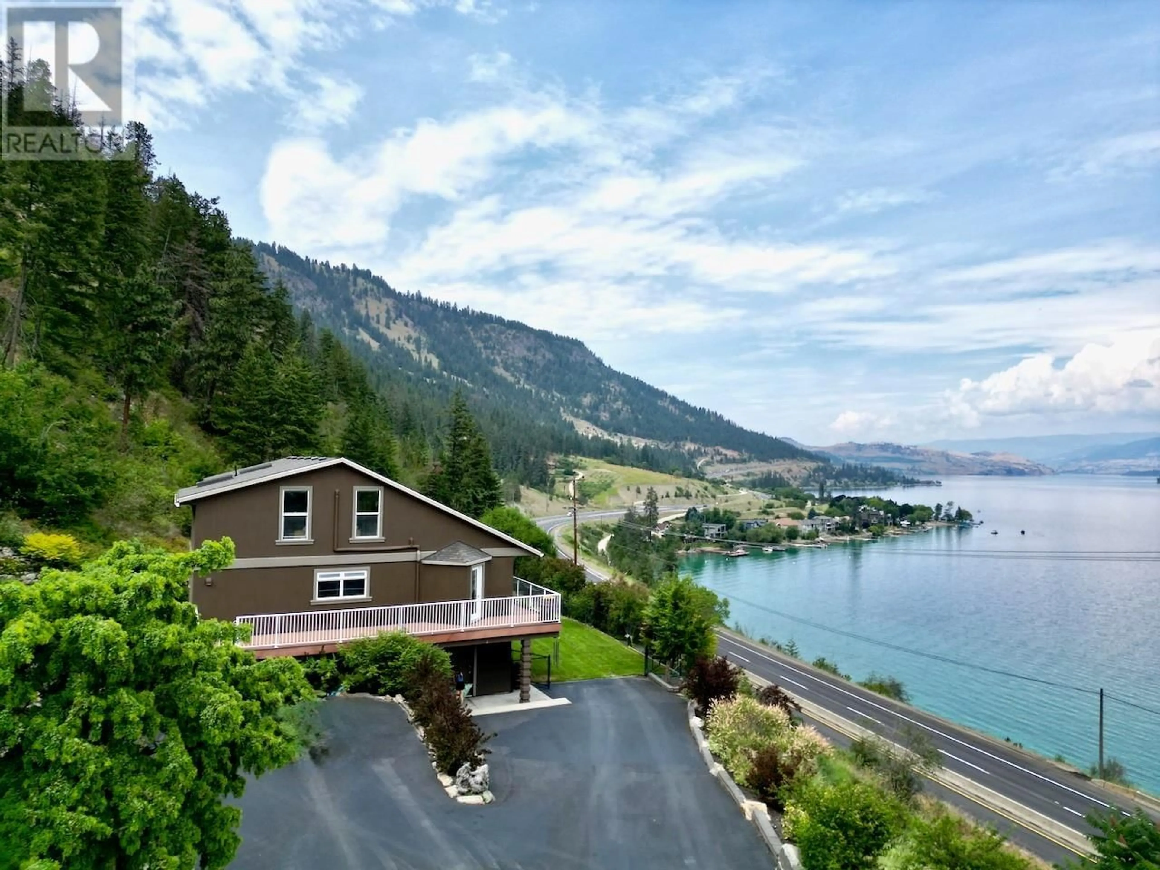 A pic from outside/outdoor area/front of a property/back of a property/a pic from drone, water/lake/river/ocean view for 16904 GATZKE ROAD, Lake Country British Columbia V4V2J1