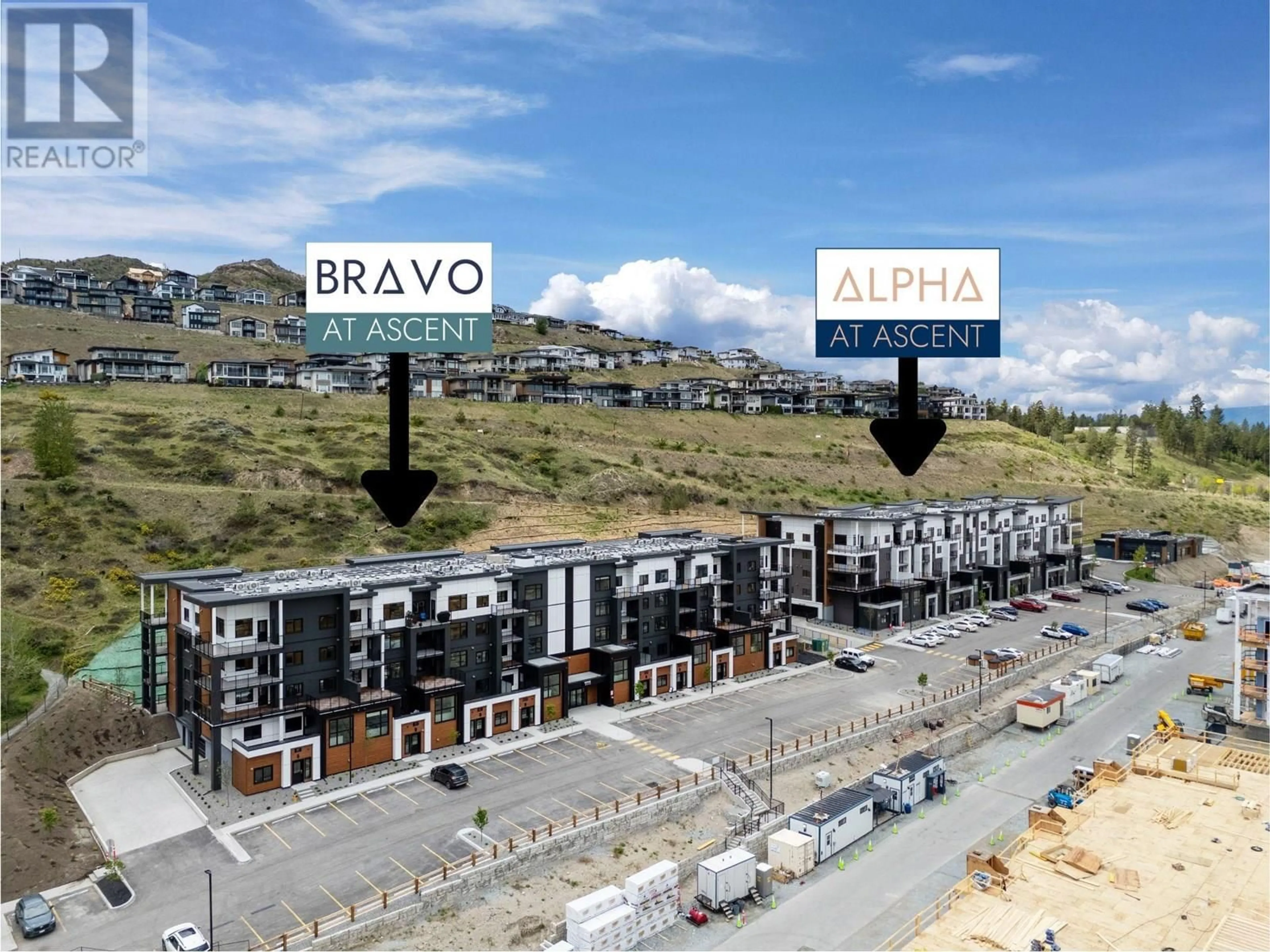 A pic from outside/outdoor area/front of a property/back of a property/a pic from drone, unknown for 217 - 1057 FROST ROAD, Kelowna British Columbia V1W0G7