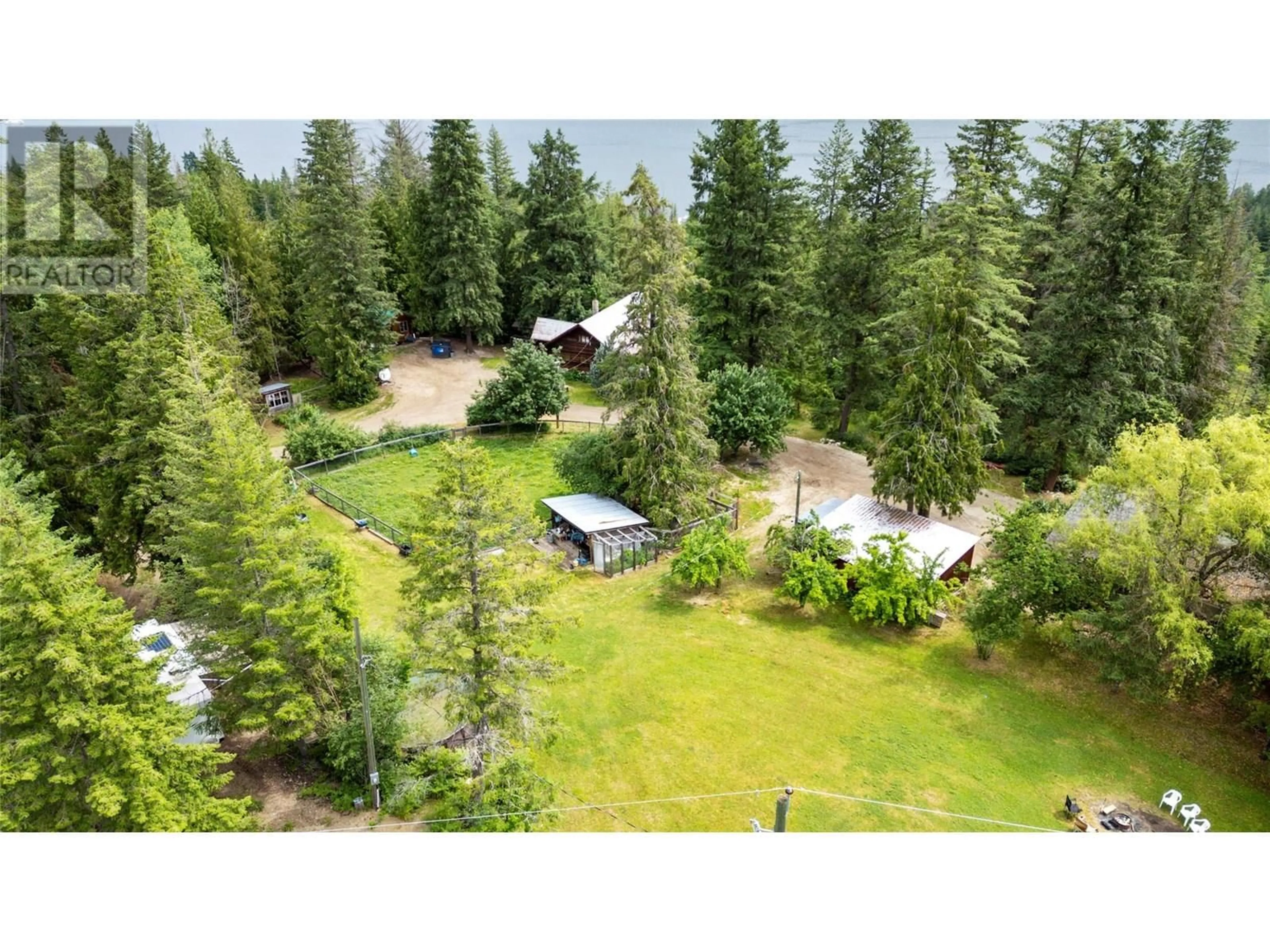 A pic from outside/outdoor area/front of a property/back of a property/a pic from drone, forest/trees view for 9866 OLD SPALLUMCHEEN ROAD, Sicamous British Columbia V0E2V3