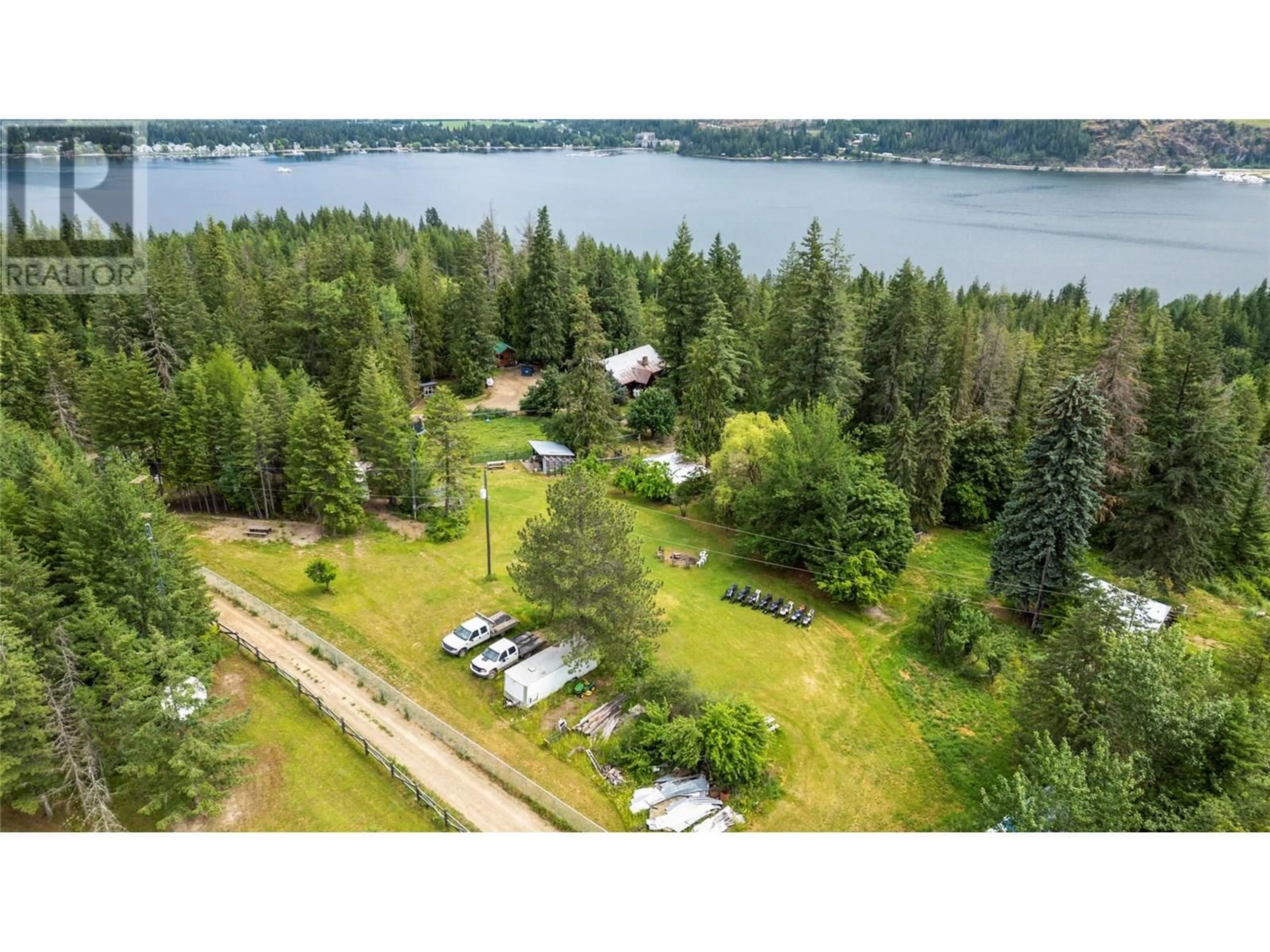 A pic from outside/outdoor area/front of a property/back of a property/a pic from drone, water/lake/river/ocean view for 9866 OLD SPALLUMCHEEN ROAD, Sicamous British Columbia V0E2V3