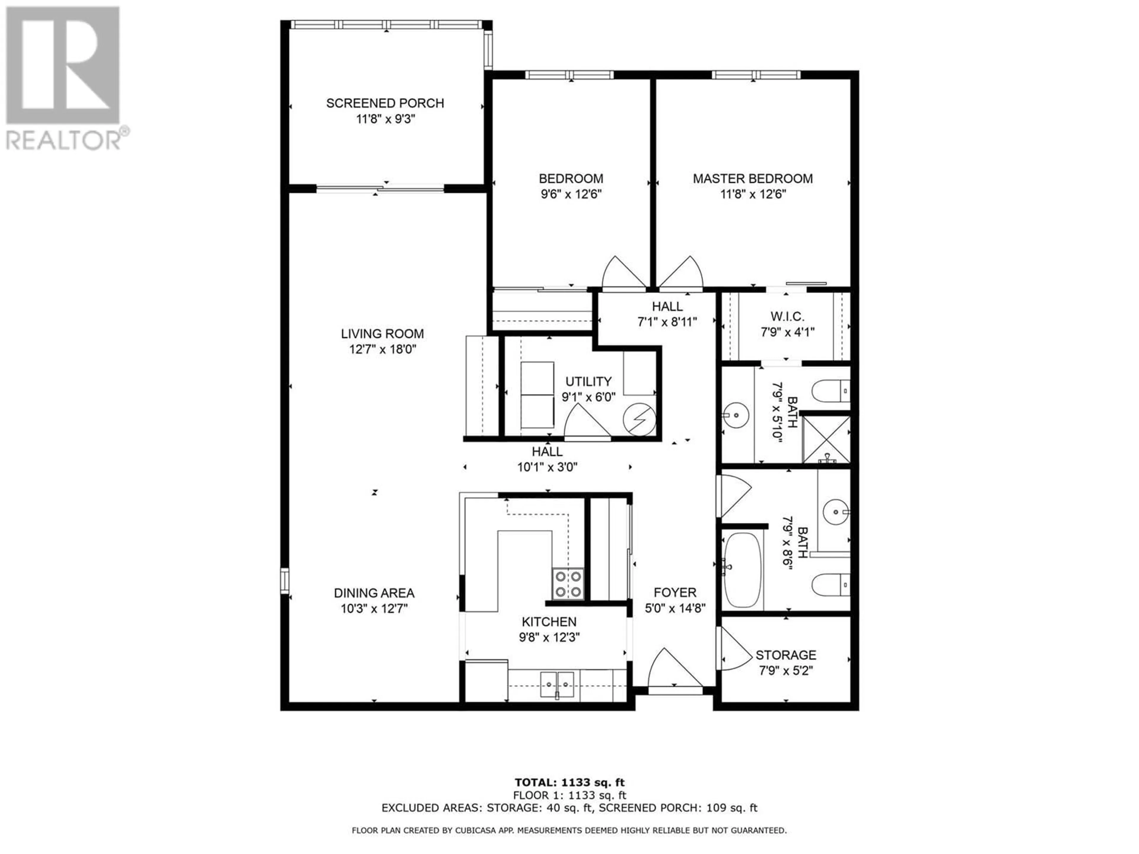Floor plan for 108 - 1035 BERNARD AVENUE, Kelowna British Columbia V1Y6P7