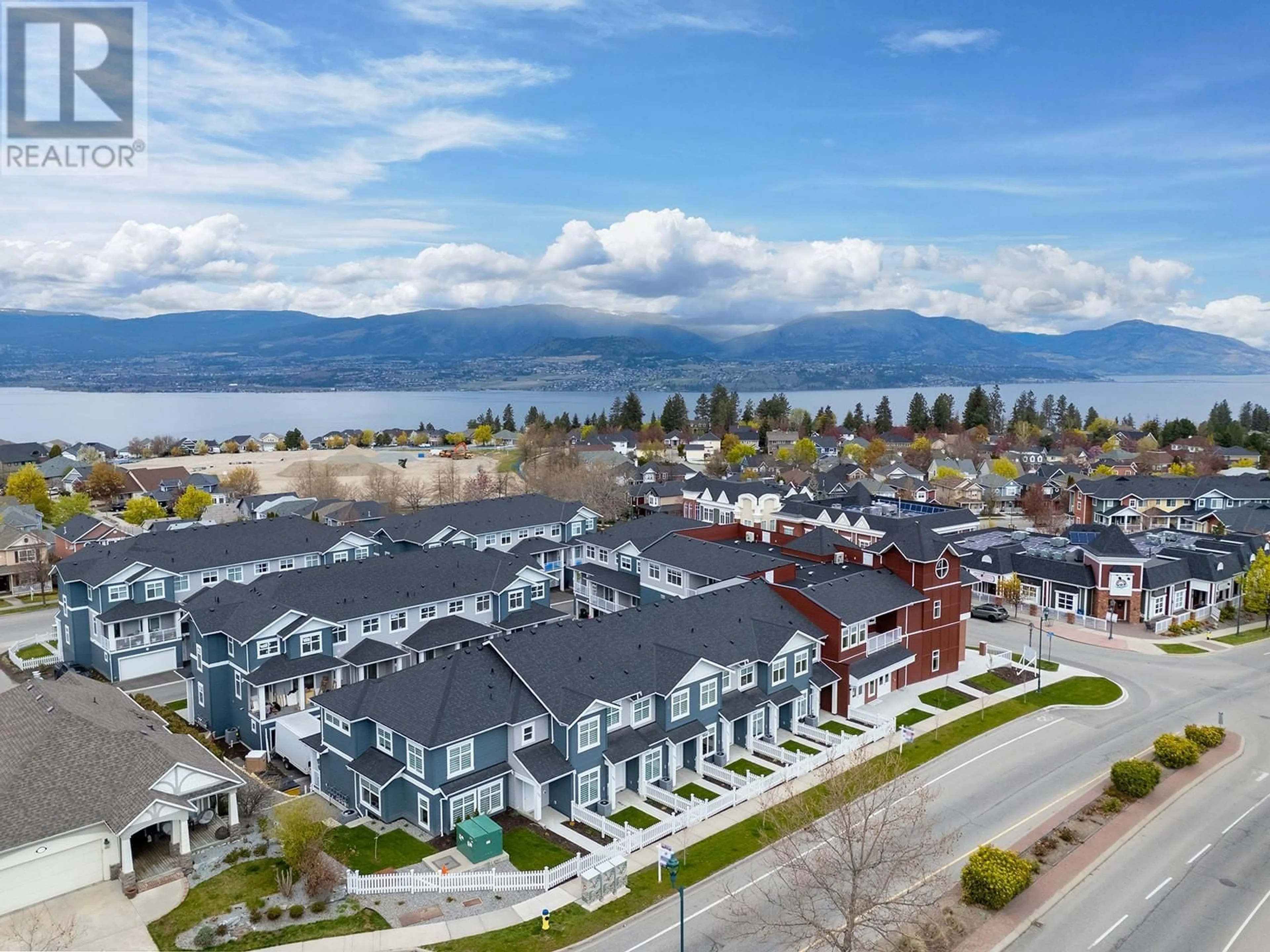 A pic from outside/outdoor area/front of a property/back of a property/a pic from drone, water/lake/river/ocean view for 115 - 5300 MAIN STREET, Kelowna British Columbia V1W0C1