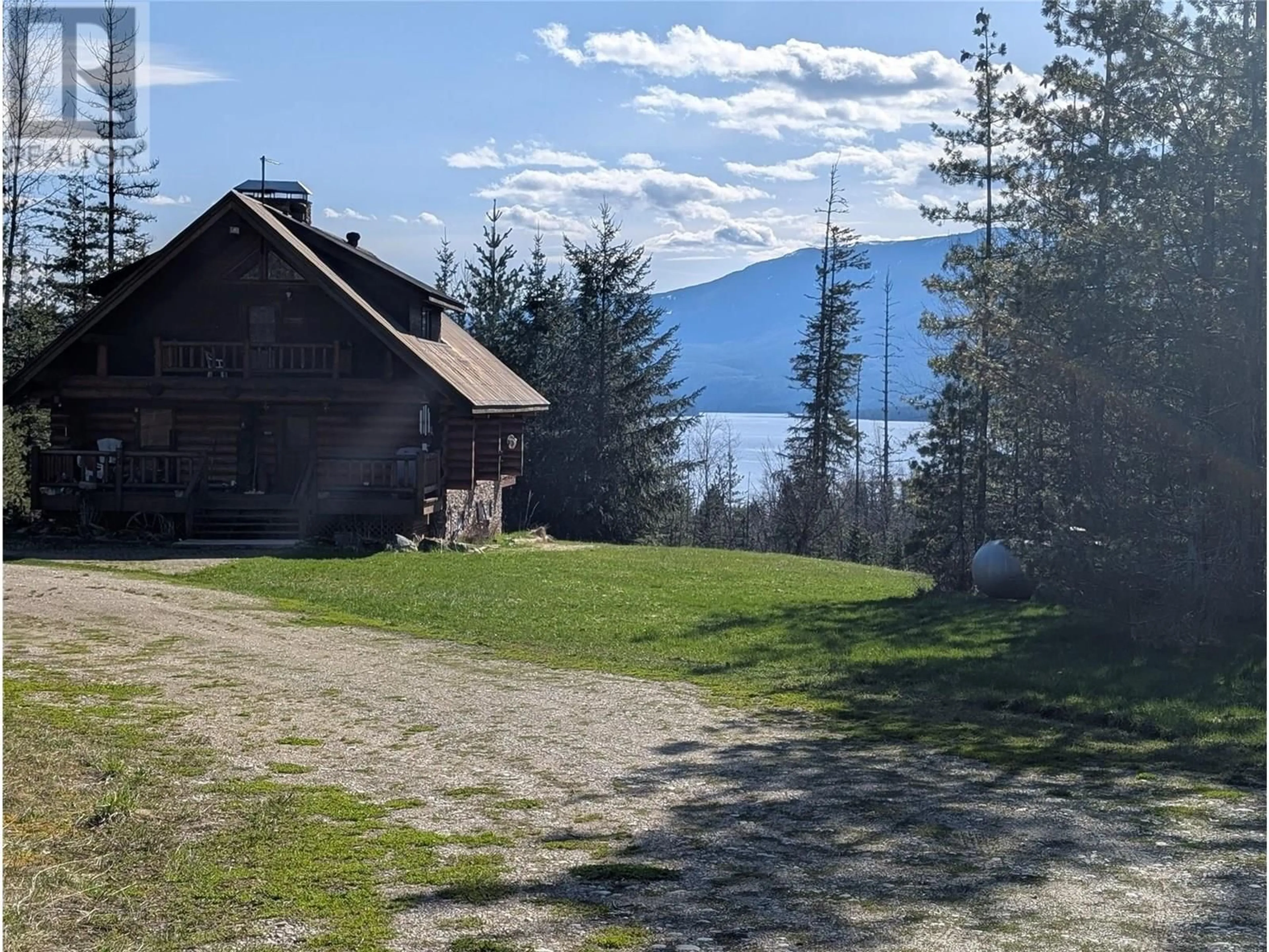 A pic from outside/outdoor area/front of a property/back of a property/a pic from drone, mountain view for 1361 HORNING ROAD, Seymour Arm British Columbia V0E1M0