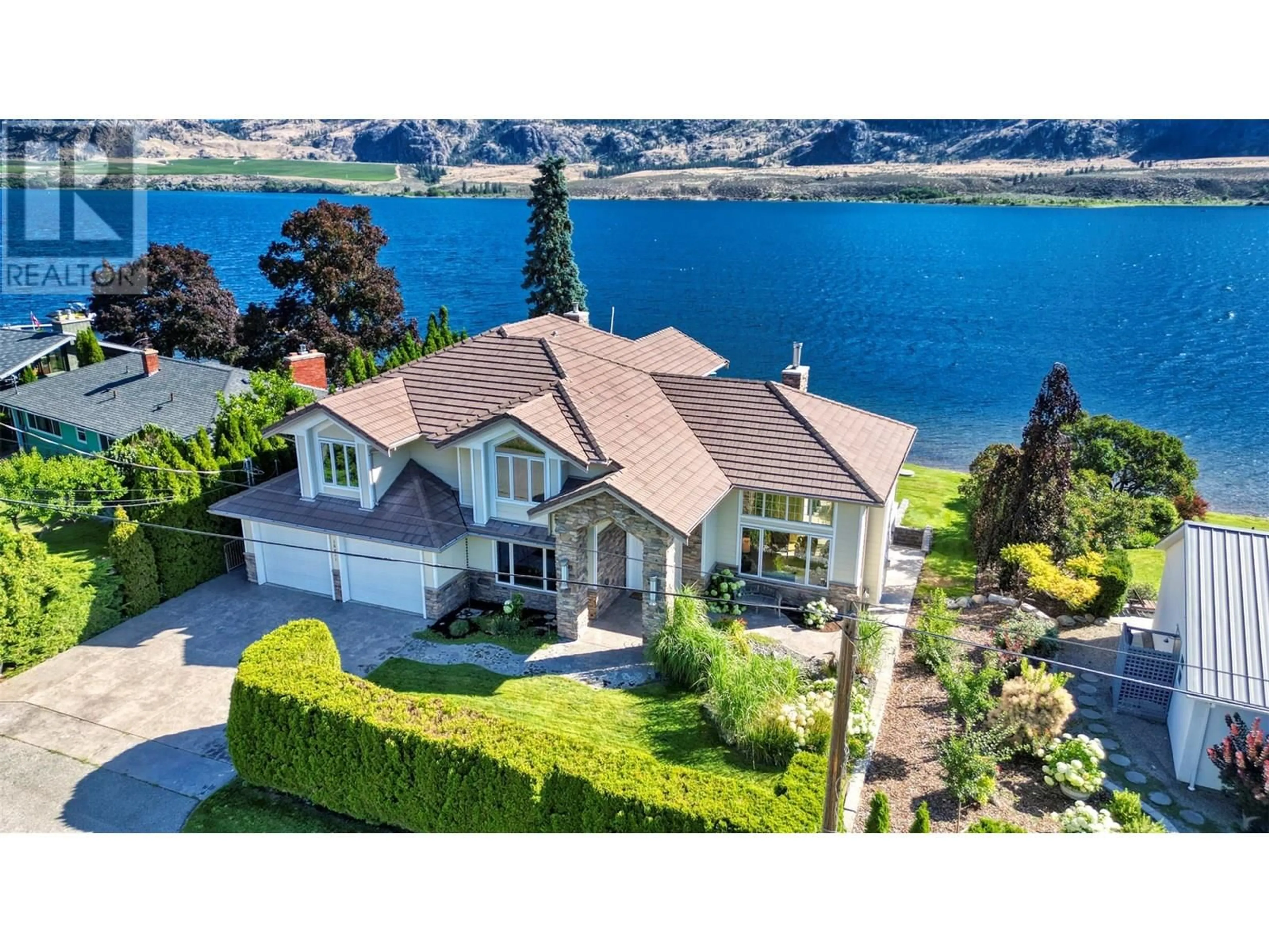 A pic from outside/outdoor area/front of a property/back of a property/a pic from drone, water/lake/river/ocean view for 10411 81ST STREET, Osoyoos British Columbia V0H1V2