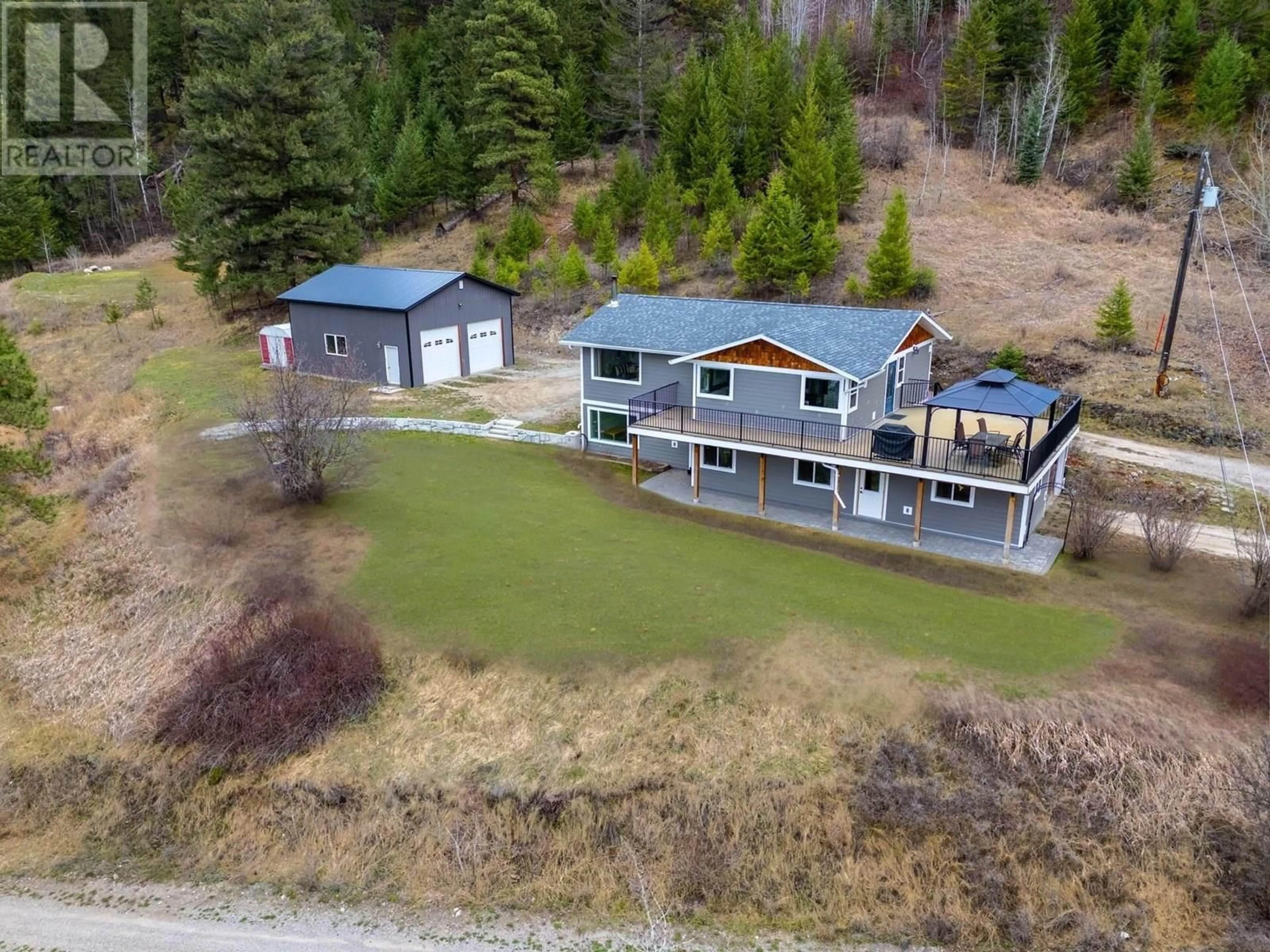 A pic from outside/outdoor area/front of a property/back of a property/a pic from drone, unknown for 441 DARCY MOUNTAIN ROAD, Princeton British Columbia V0X1W0