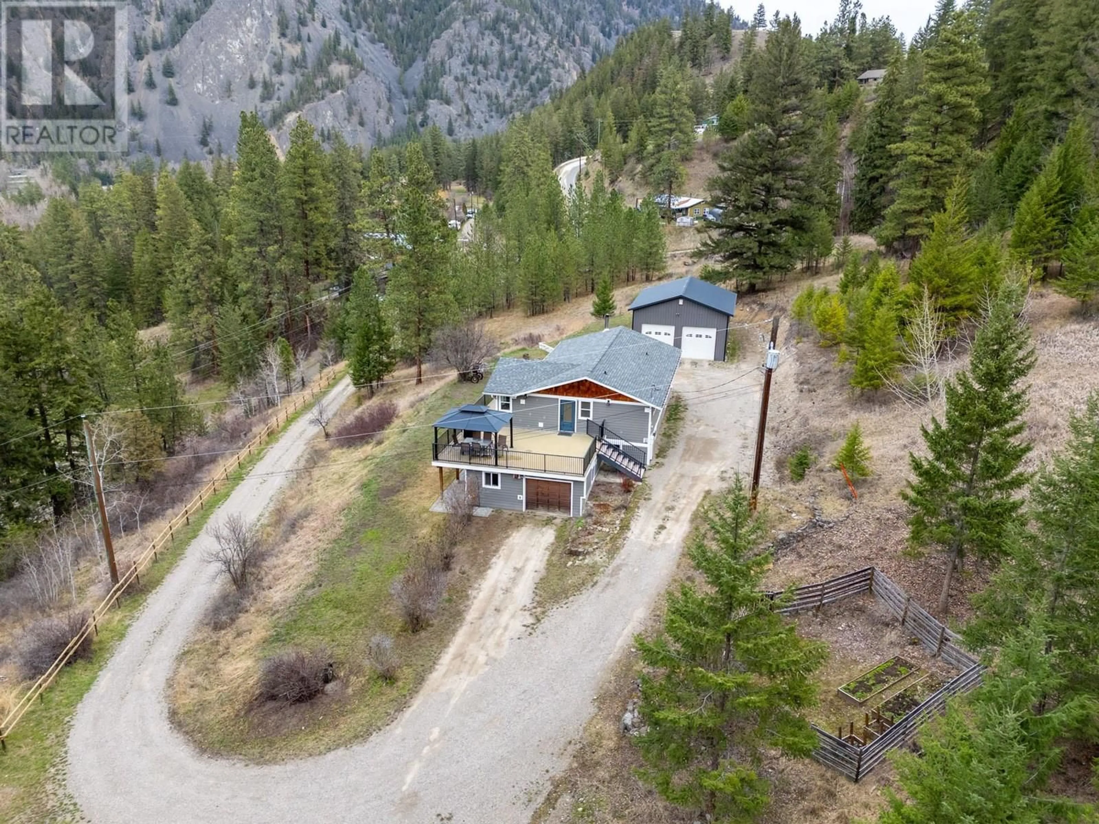 A pic from outside/outdoor area/front of a property/back of a property/a pic from drone, mountain view for 441 DARCY MOUNTAIN ROAD, Princeton British Columbia V0X1W0
