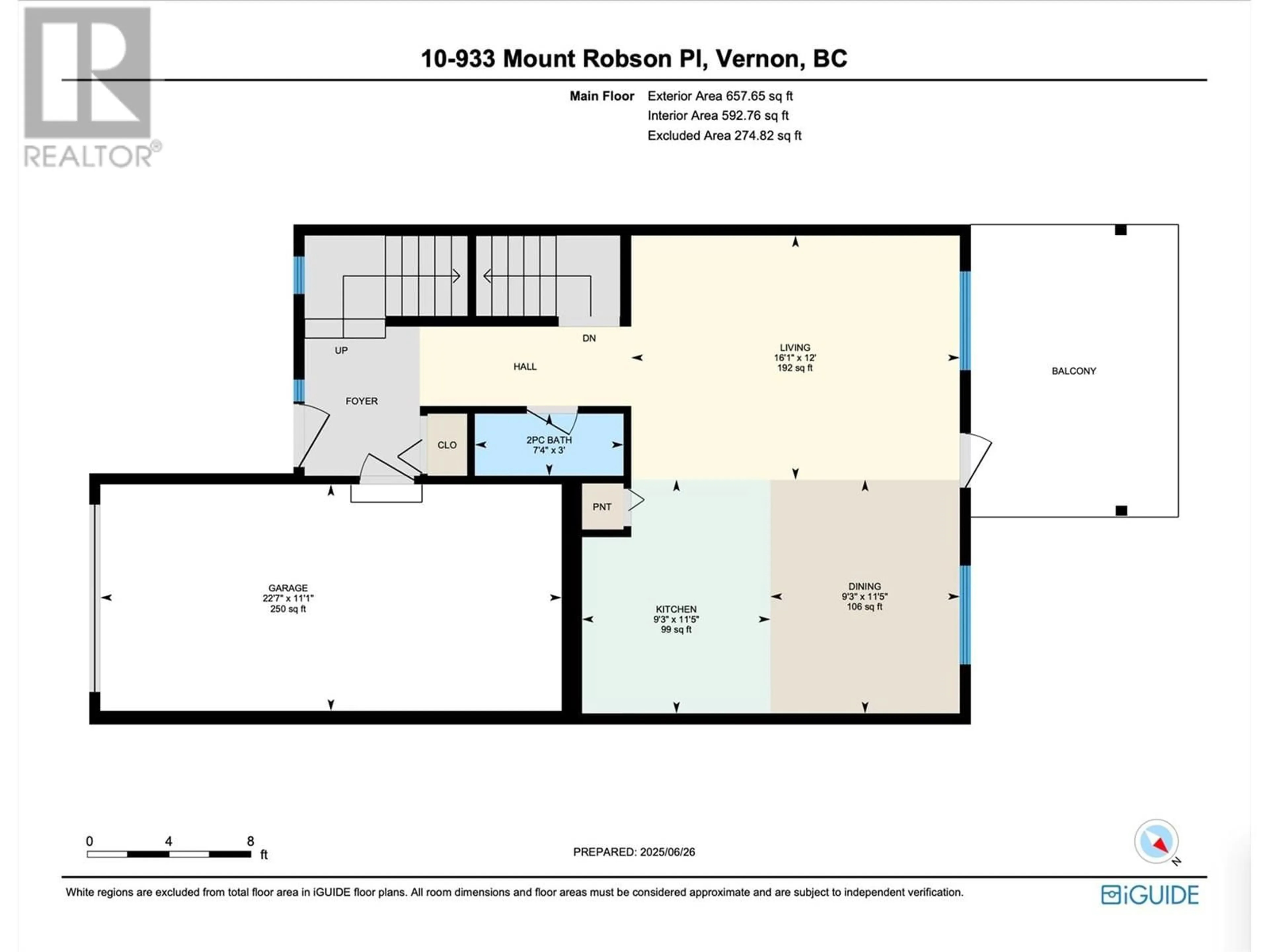 Floor plan for 10 - 933 MOUNT ROBSON PLACE, Vernon British Columbia V1B4G4