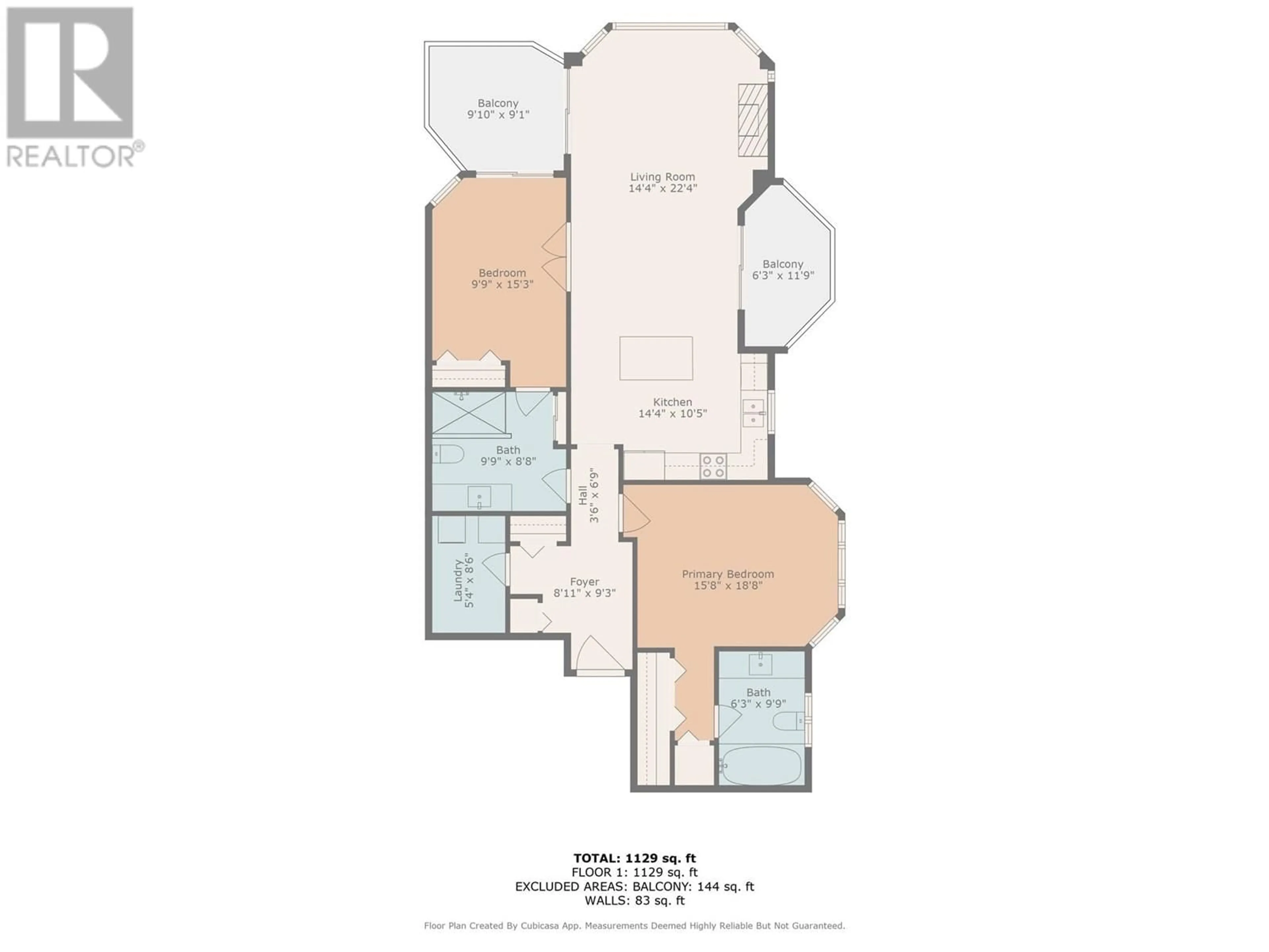 Floor plan for 501 - 1152 SUNSET DRIVE, Kelowna British Columbia V1Y9R7
