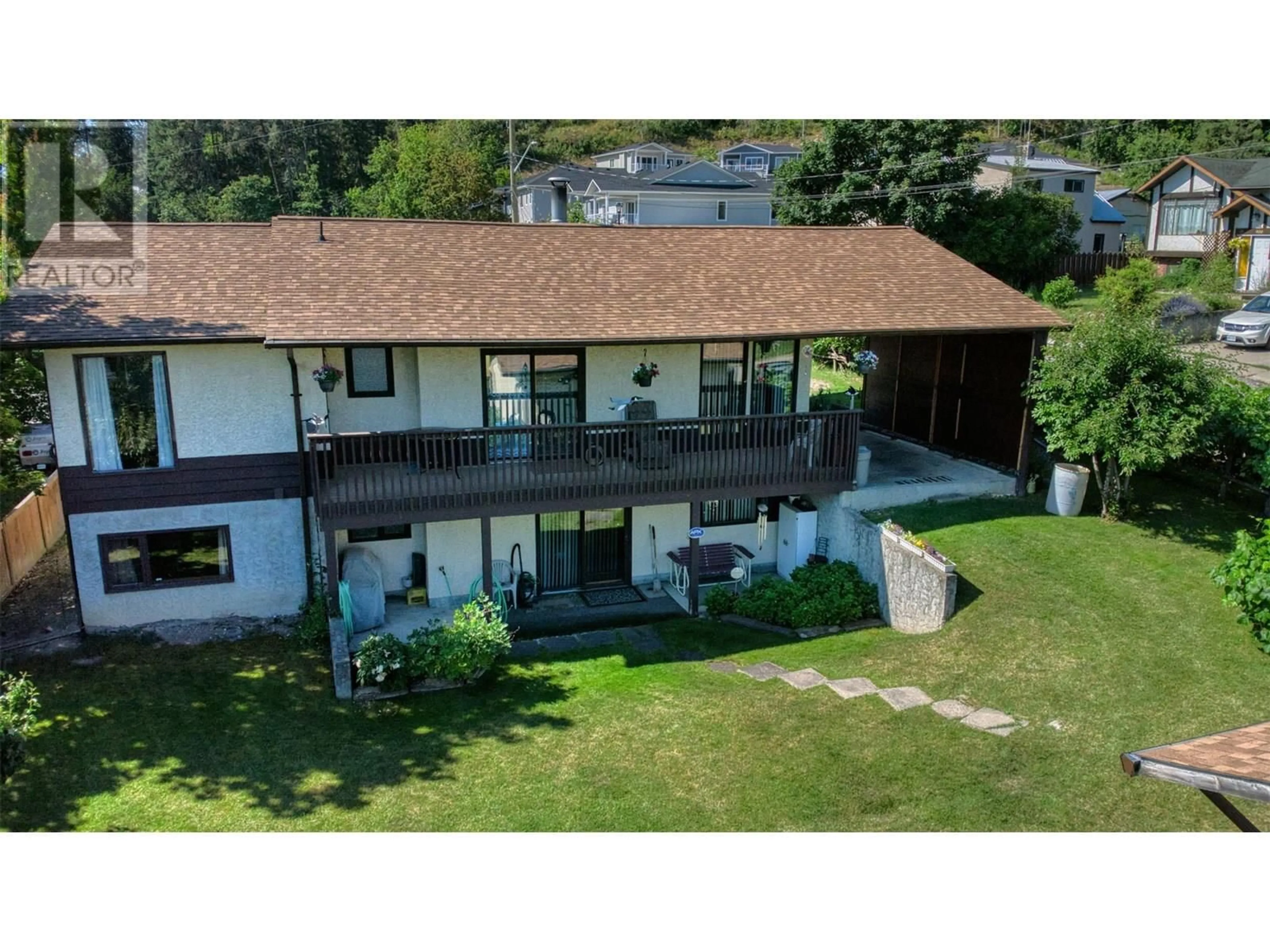 A pic from outside/outdoor area/front of a property/back of a property/a pic from drone, building for 813 CLIFF AVENUE, Enderby British Columbia V0E1V0