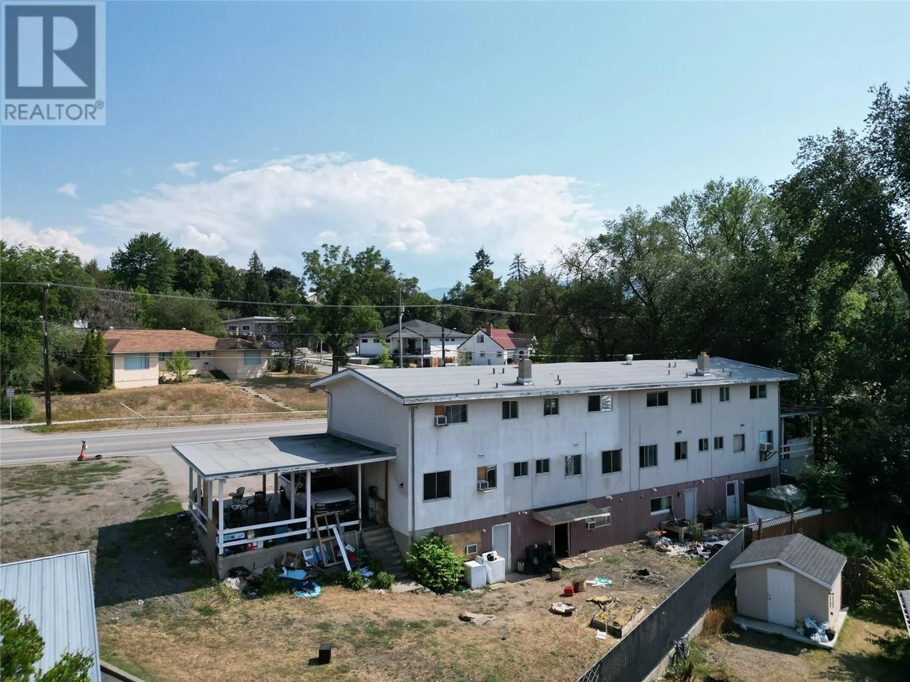 A pic from outside/outdoor area/front of a property/back of a property/a pic from drone, building for 1,2,3,4 - 3700 PLEASANT VALLEY ROAD, Vernon British Columbia V1H1R4