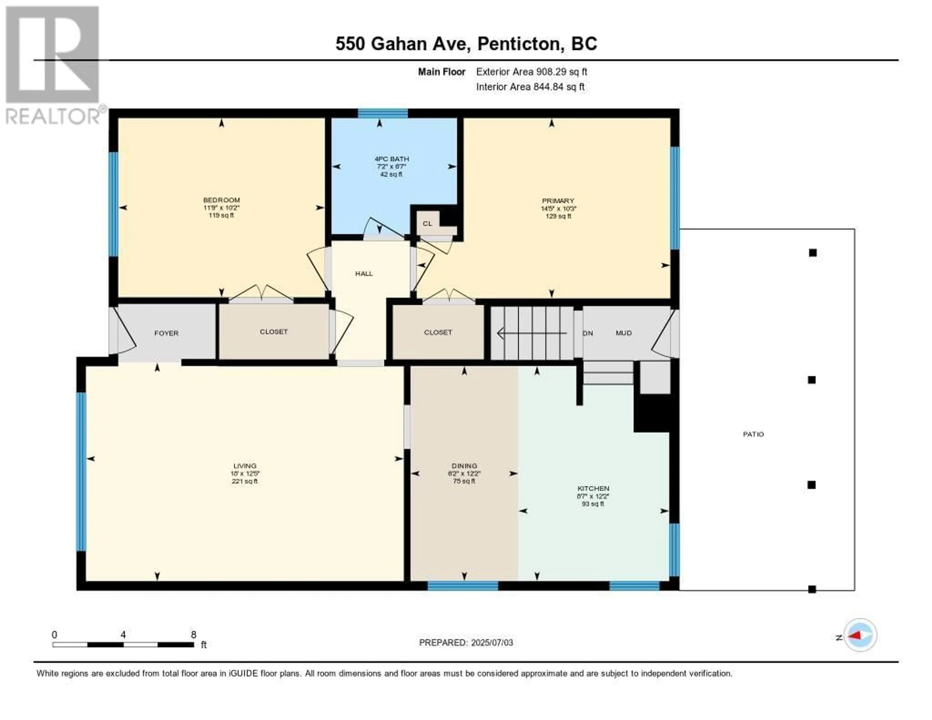 Floor plan for 550 GAHAN AVENUE, Penticton British Columbia V2A2C7