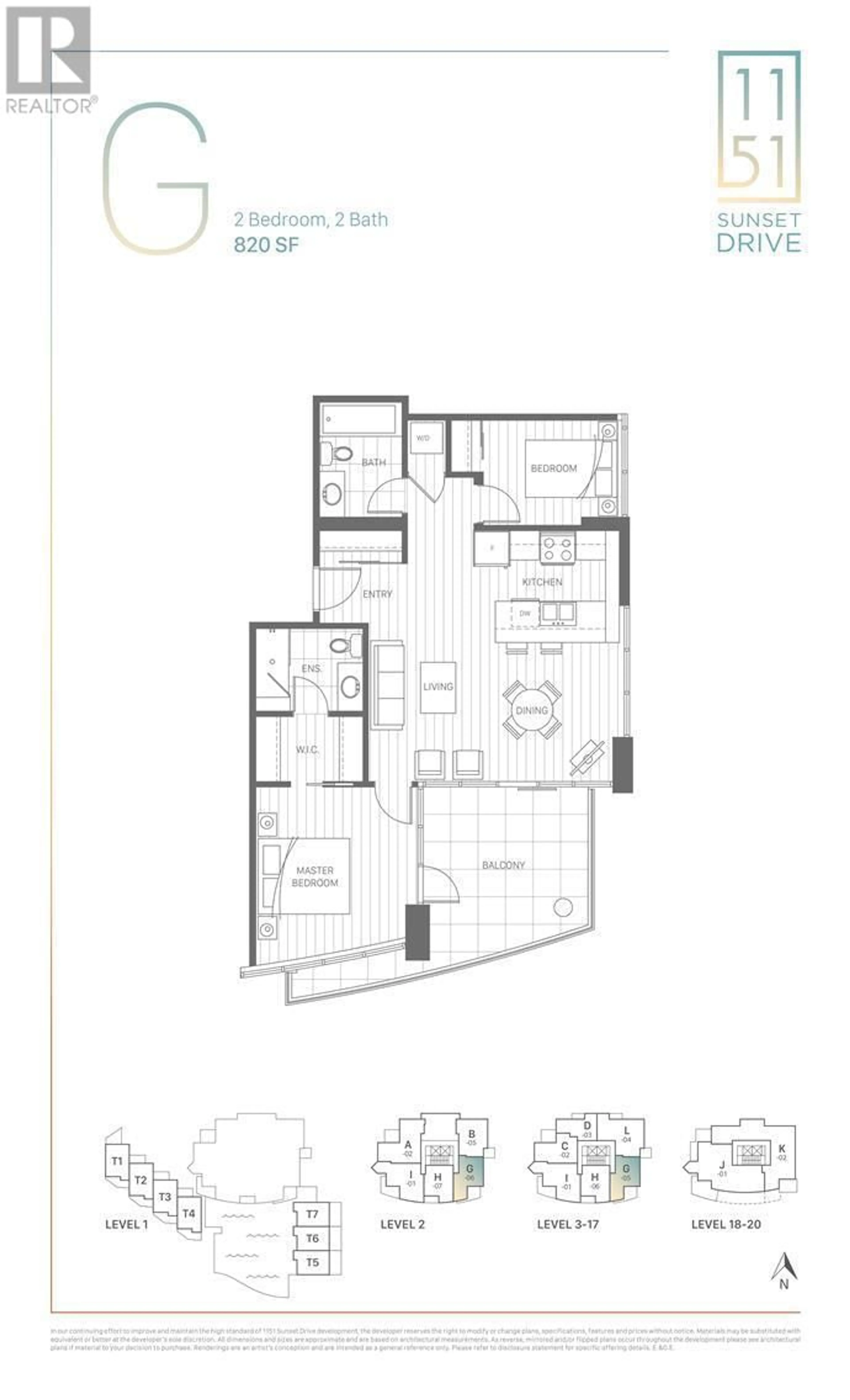 Floor plan for 705 - 1151 SUNSET DRIVE, Kelowna British Columbia V1Y0G2