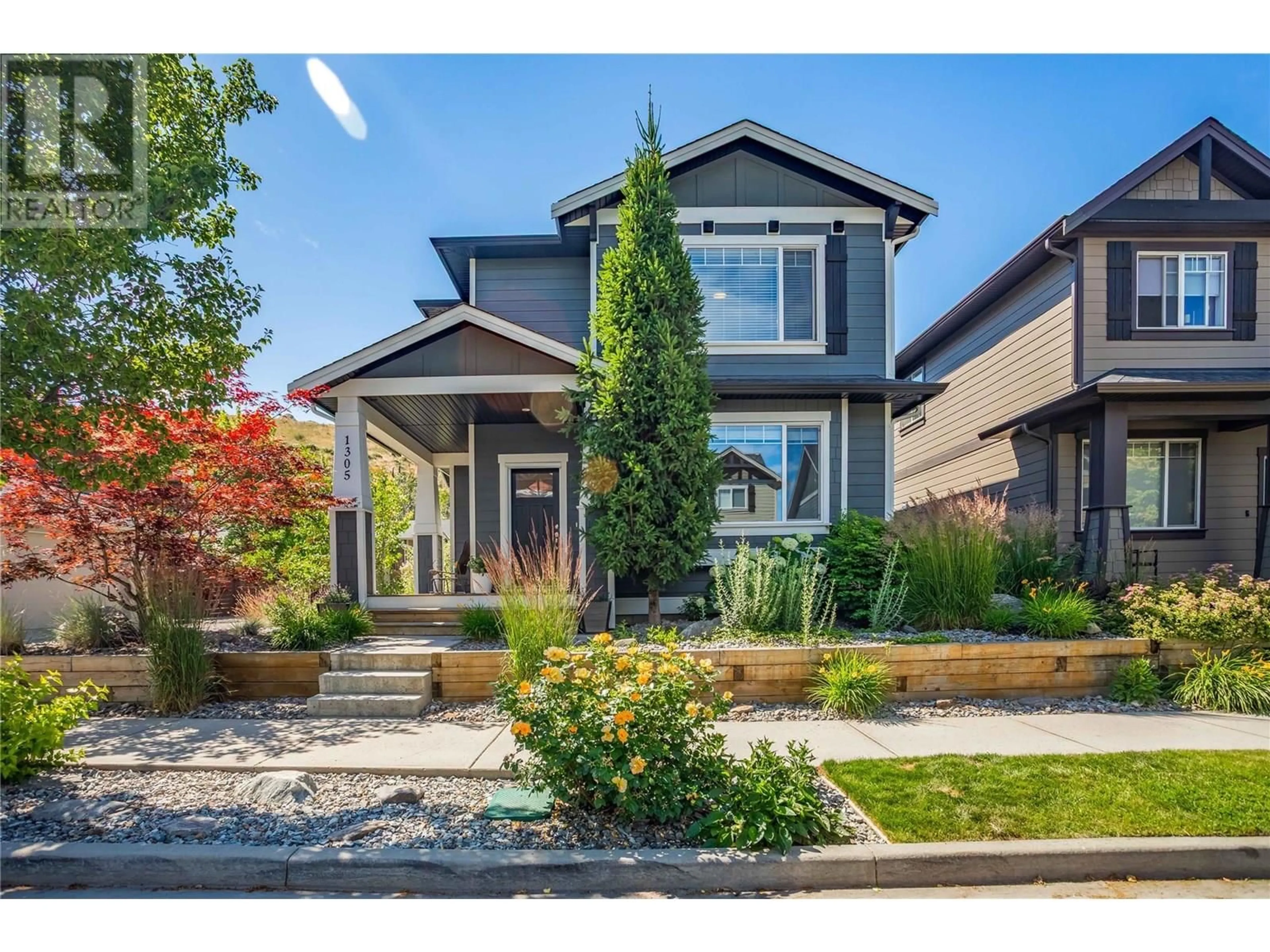 Home with brick exterior material, street for 1305 BERGAMOT AVENUE, Kelowna British Columbia V1W5K7