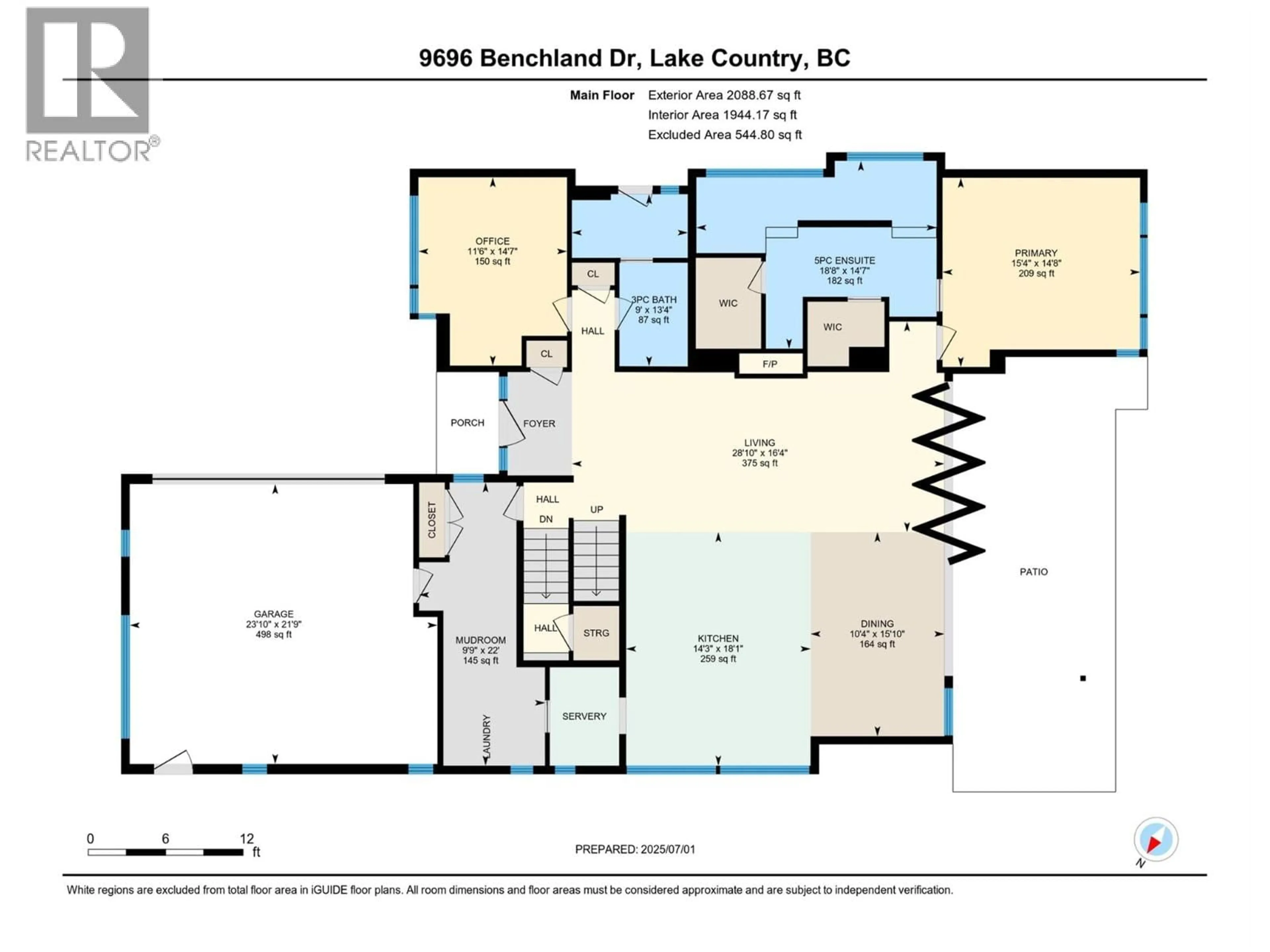 Floor plan for 9696 BENCHLAND DRIVE, Lake Country British Columbia V4V0A5