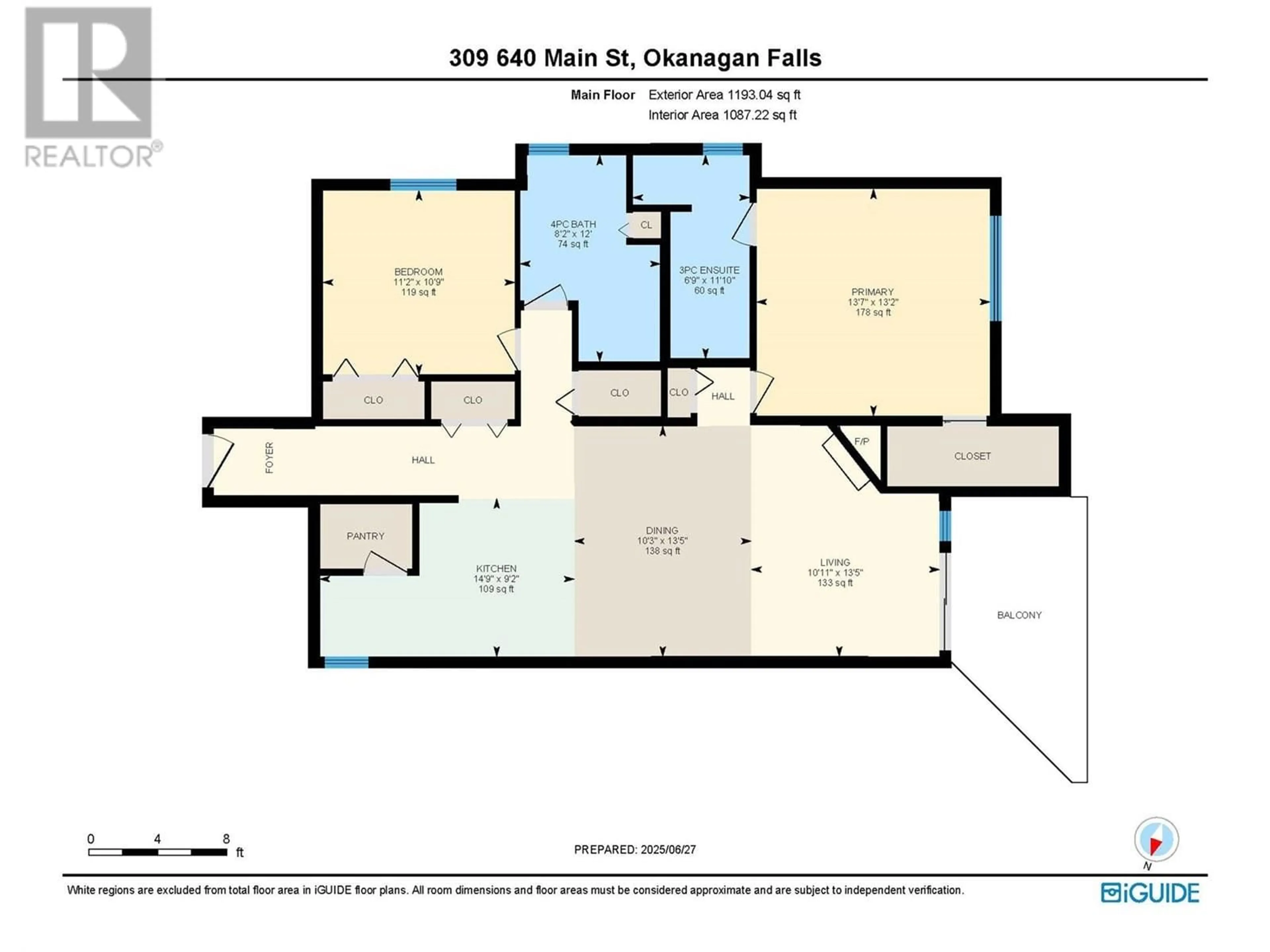 Floor plan for 309 - 640 MAIN STREET, Okanagan Falls British Columbia V0H1R4