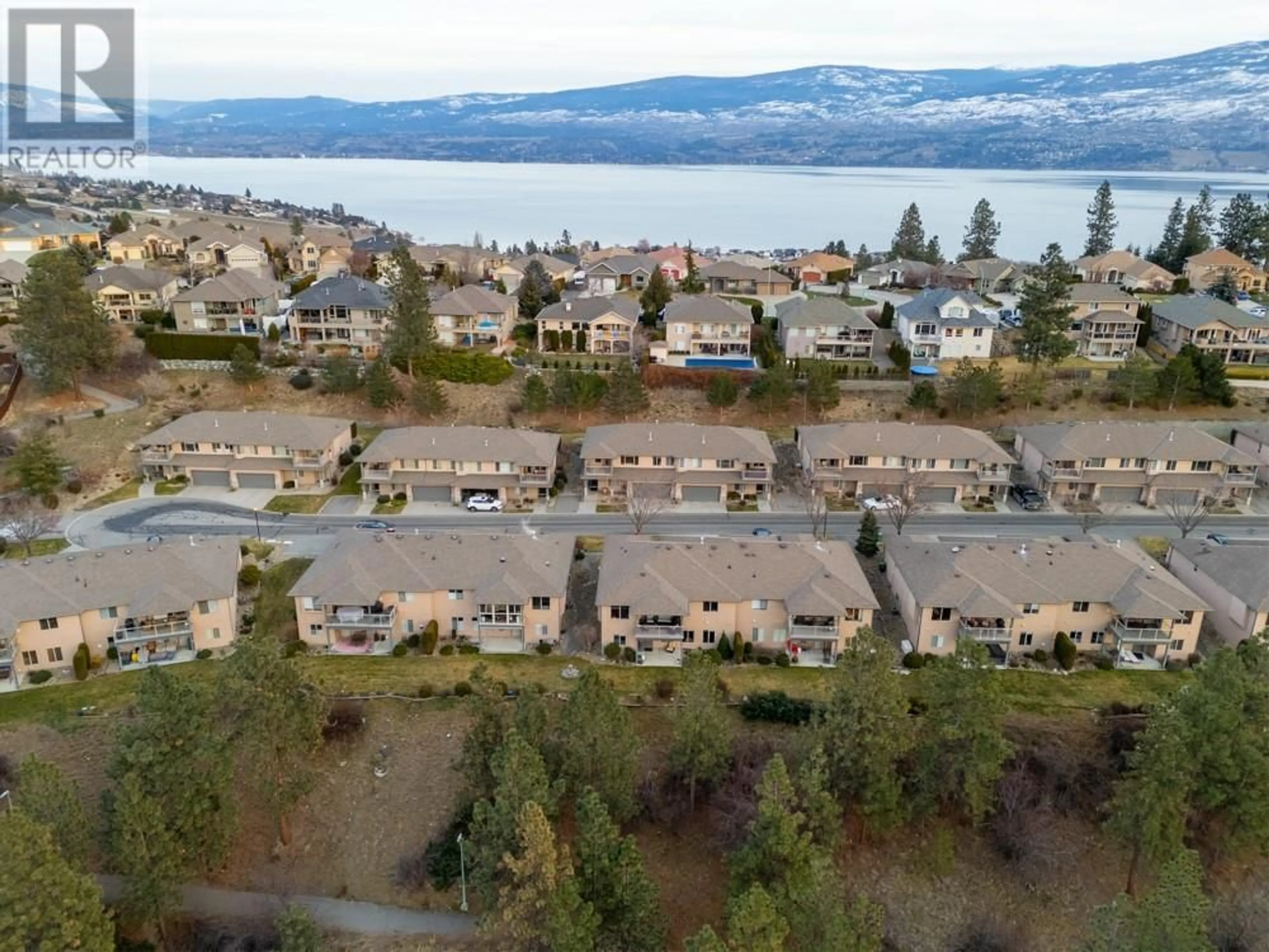 A pic from outside/outdoor area/front of a property/back of a property/a pic from drone, water/lake/river/ocean view for 21 - 3512 RIDGE BOULEVARD, West Kelowna British Columbia V4T2X5