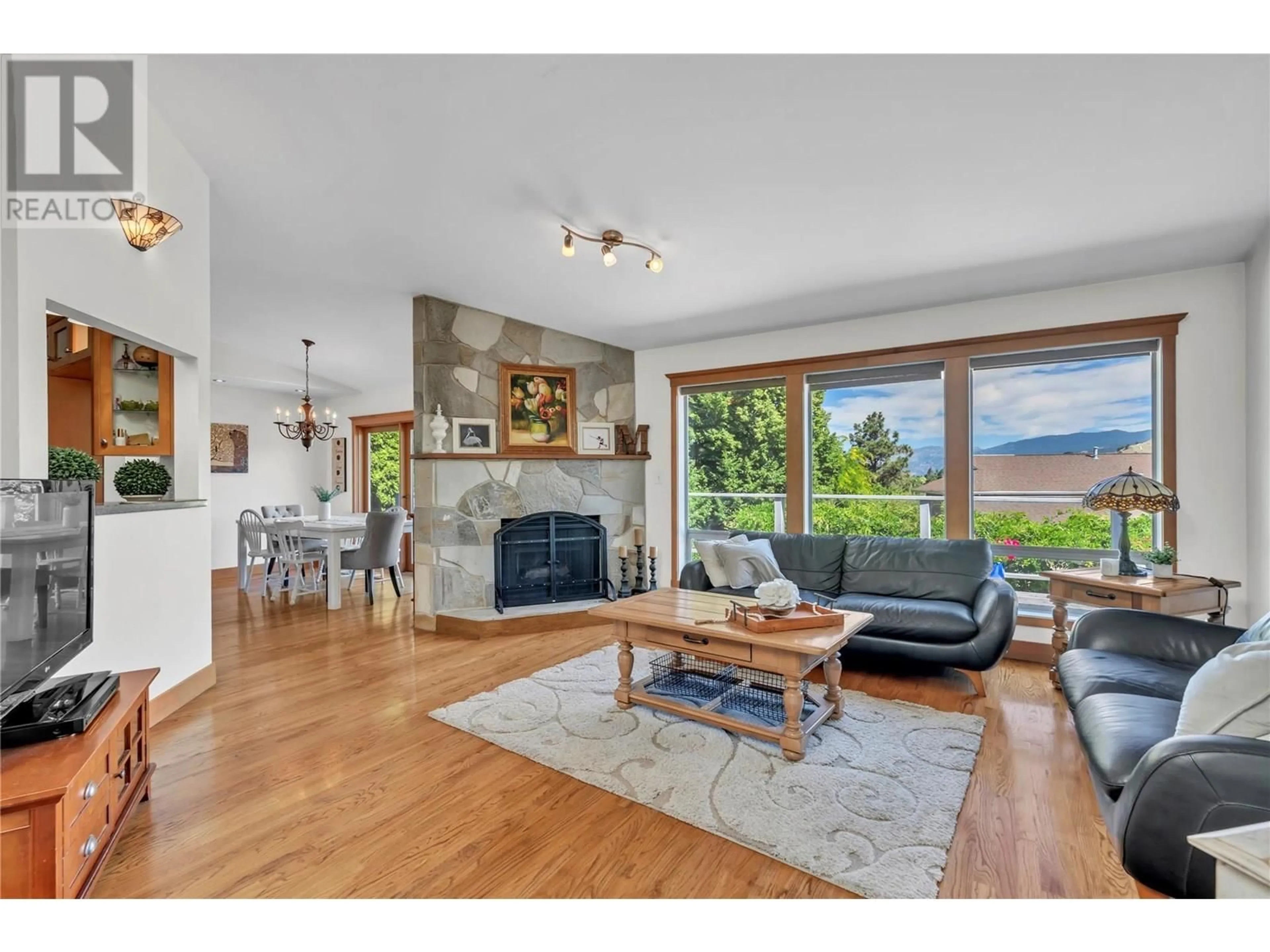 Living room with furniture, wood/laminate floor for 921 WESTMINSTER AVENUE EAST, Penticton British Columbia V2A1J6