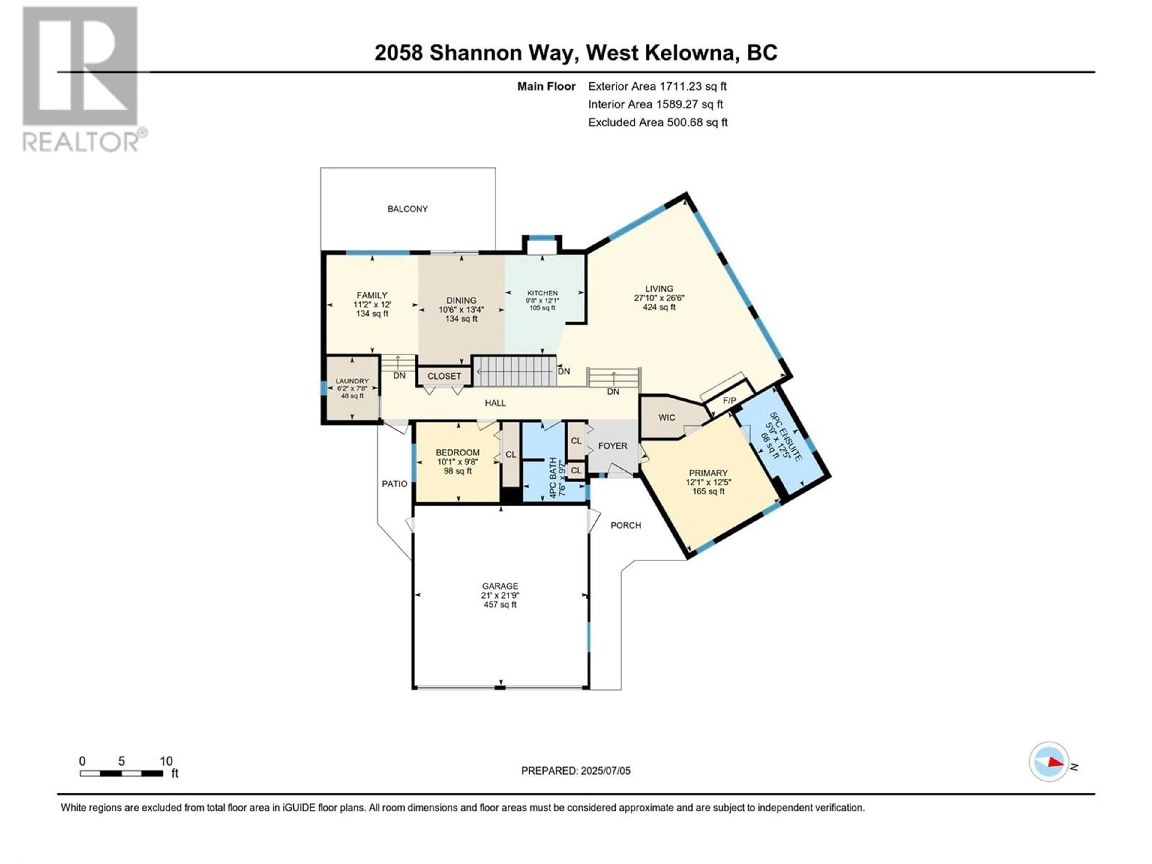 Floor plan for 2058 SHANNON WAY, West Kelowna British Columbia V4T1S6