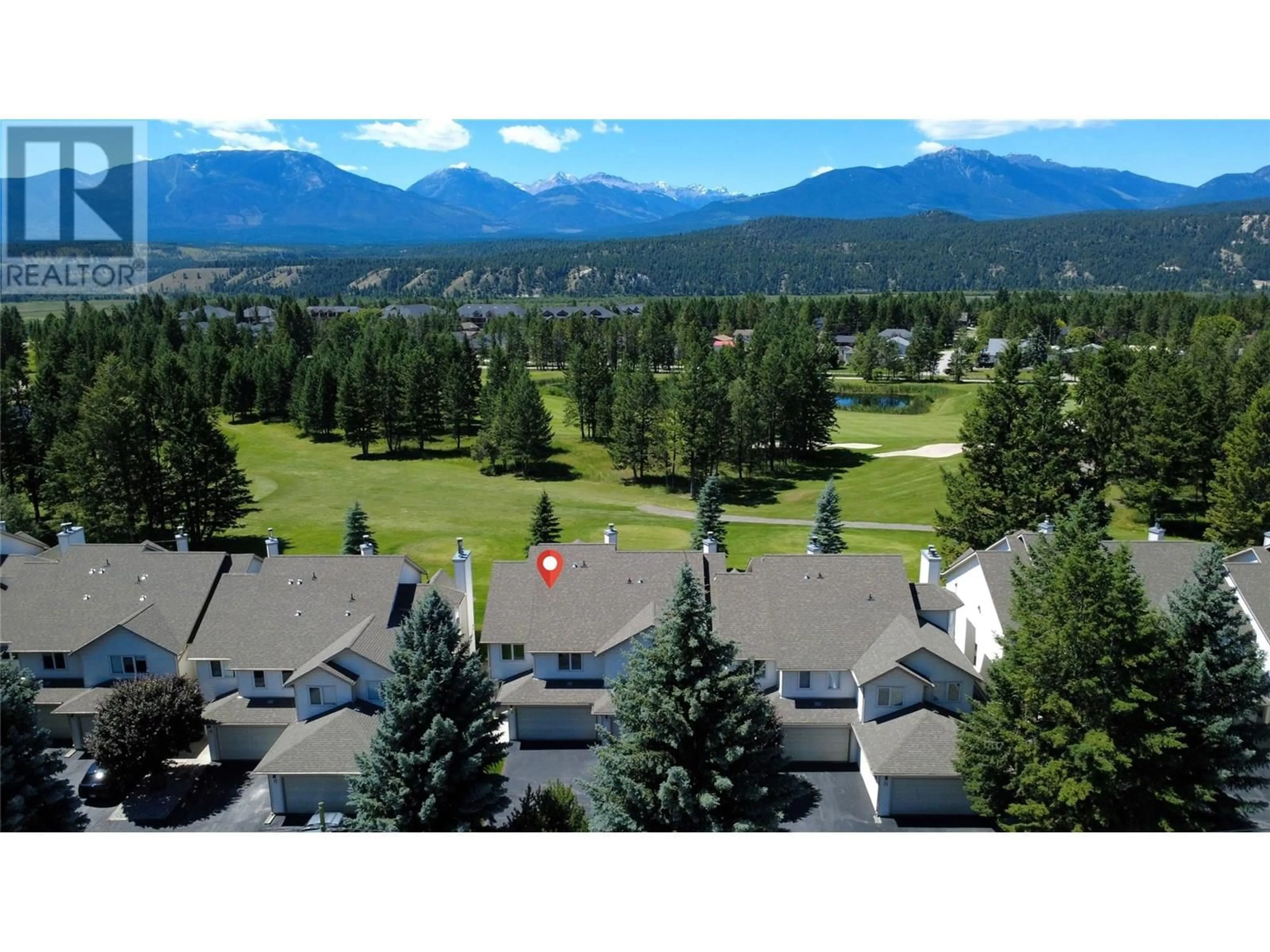 A pic from outside/outdoor area/front of a property/back of a property/a pic from drone, mountain view for 13 - 7535 COLUMBIA AVENUE, Radium Hot Springs British Columbia V0A1M0