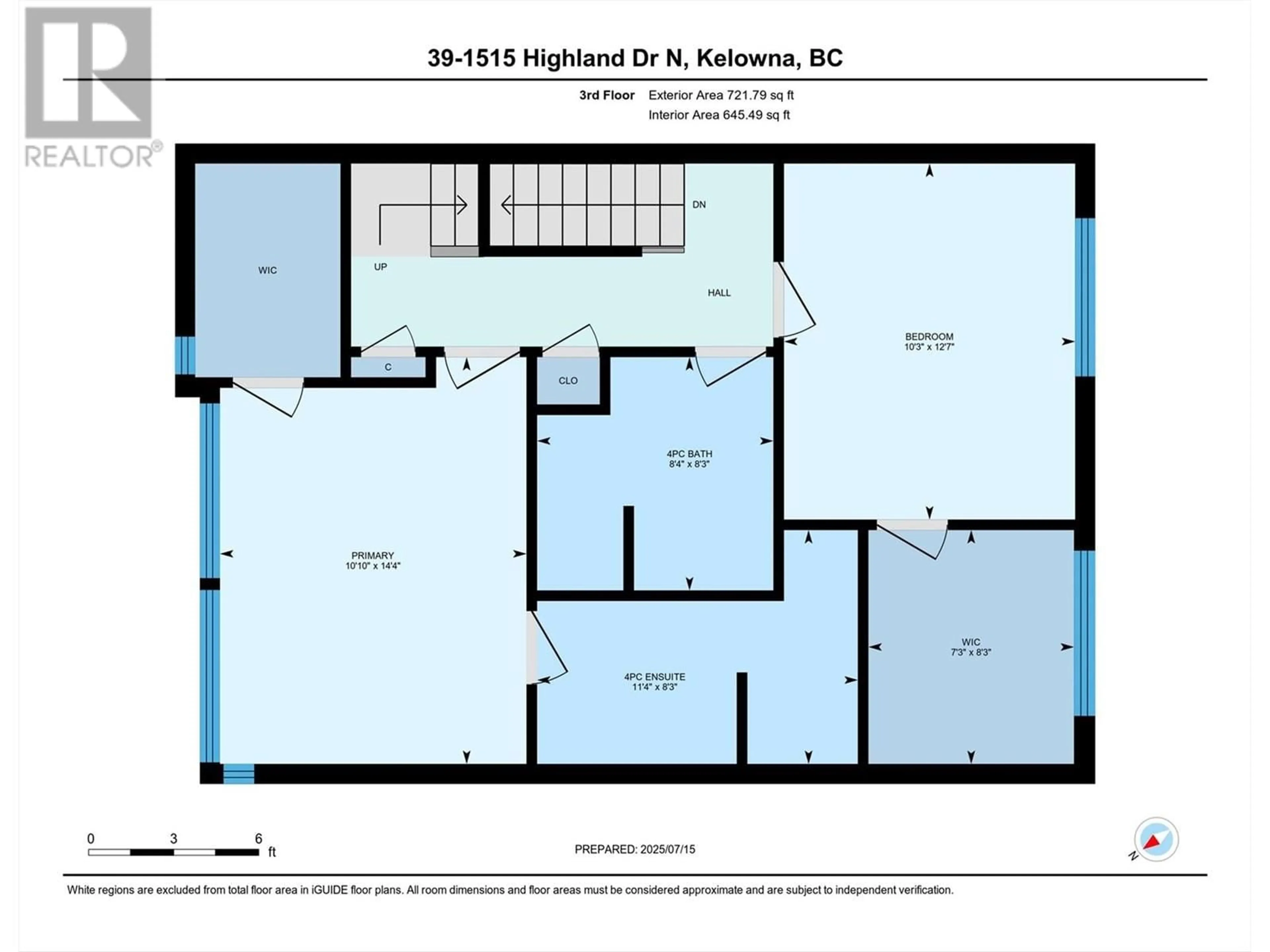 Floor plan for 39 - 1515 HIGHLAND DRIVE NORTH, Kelowna British Columbia V1Y0C9