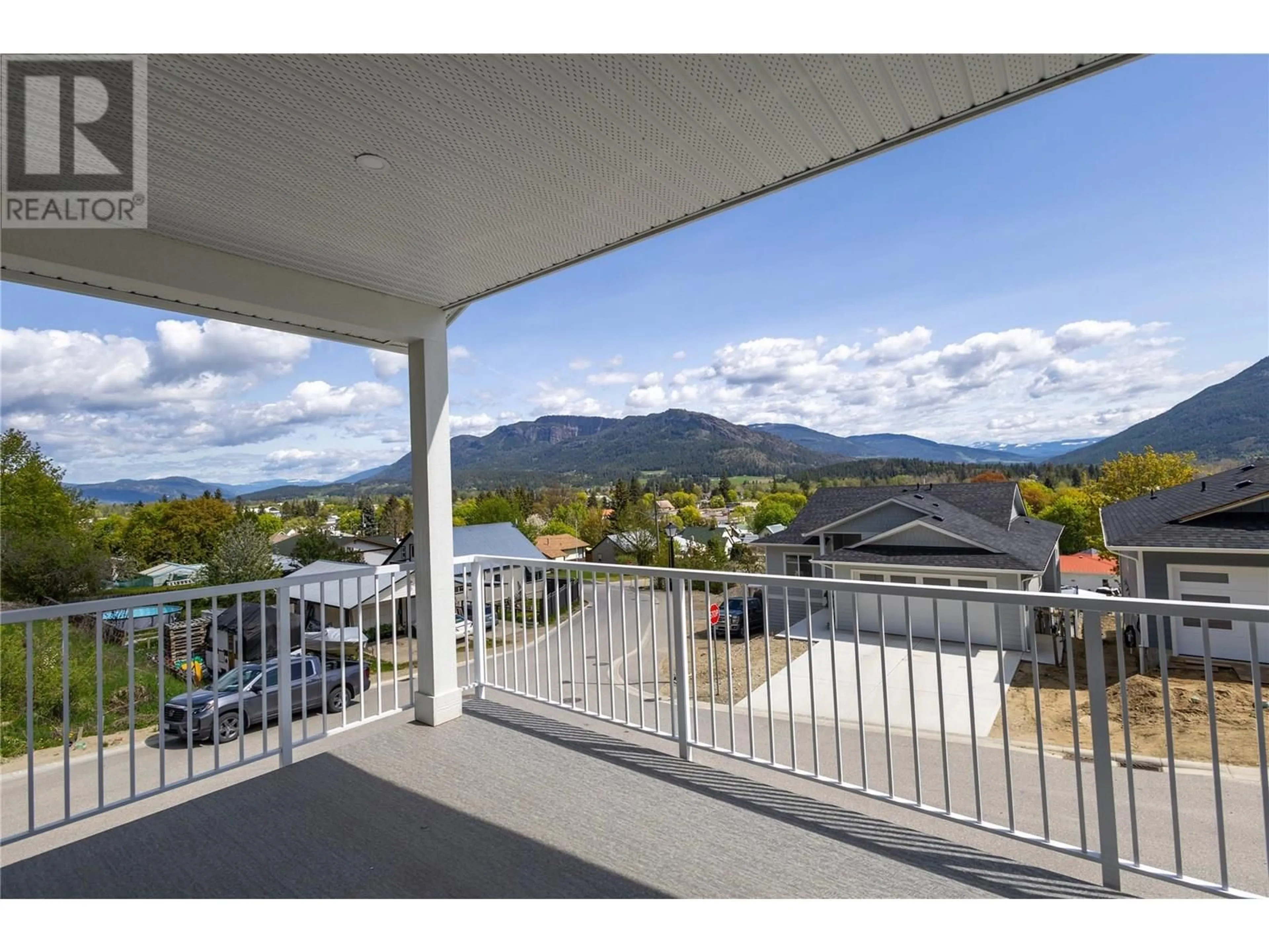A pic from outside/outdoor area/front of a property/back of a property/a pic from drone, mountain view for 109 - 806 CLIFF AVENUE, Enderby British Columbia V0E1V1