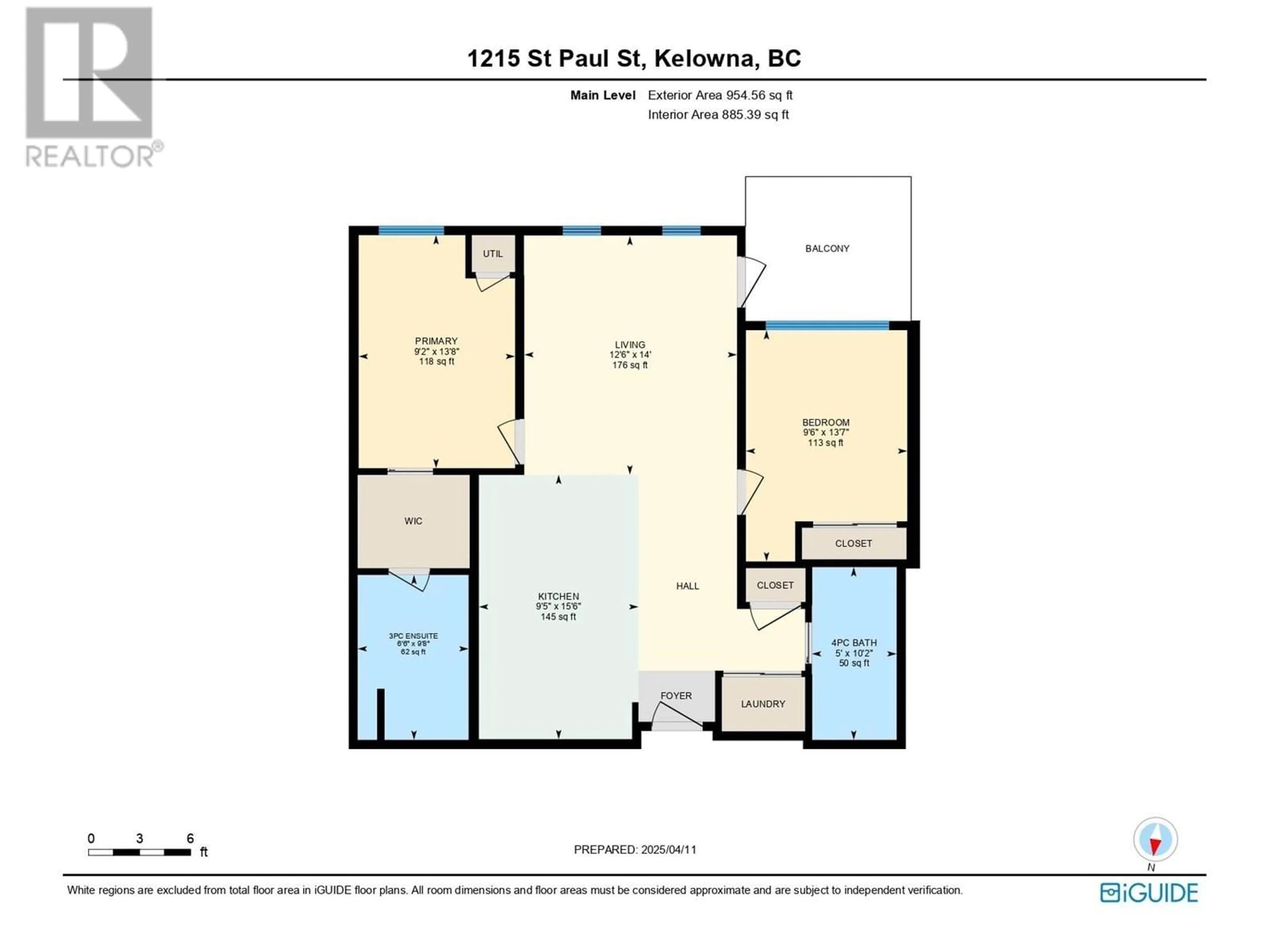 Floor plan for 509 - 1215 ST. PAUL STREET, Kelowna British Columbia V1Y2C7