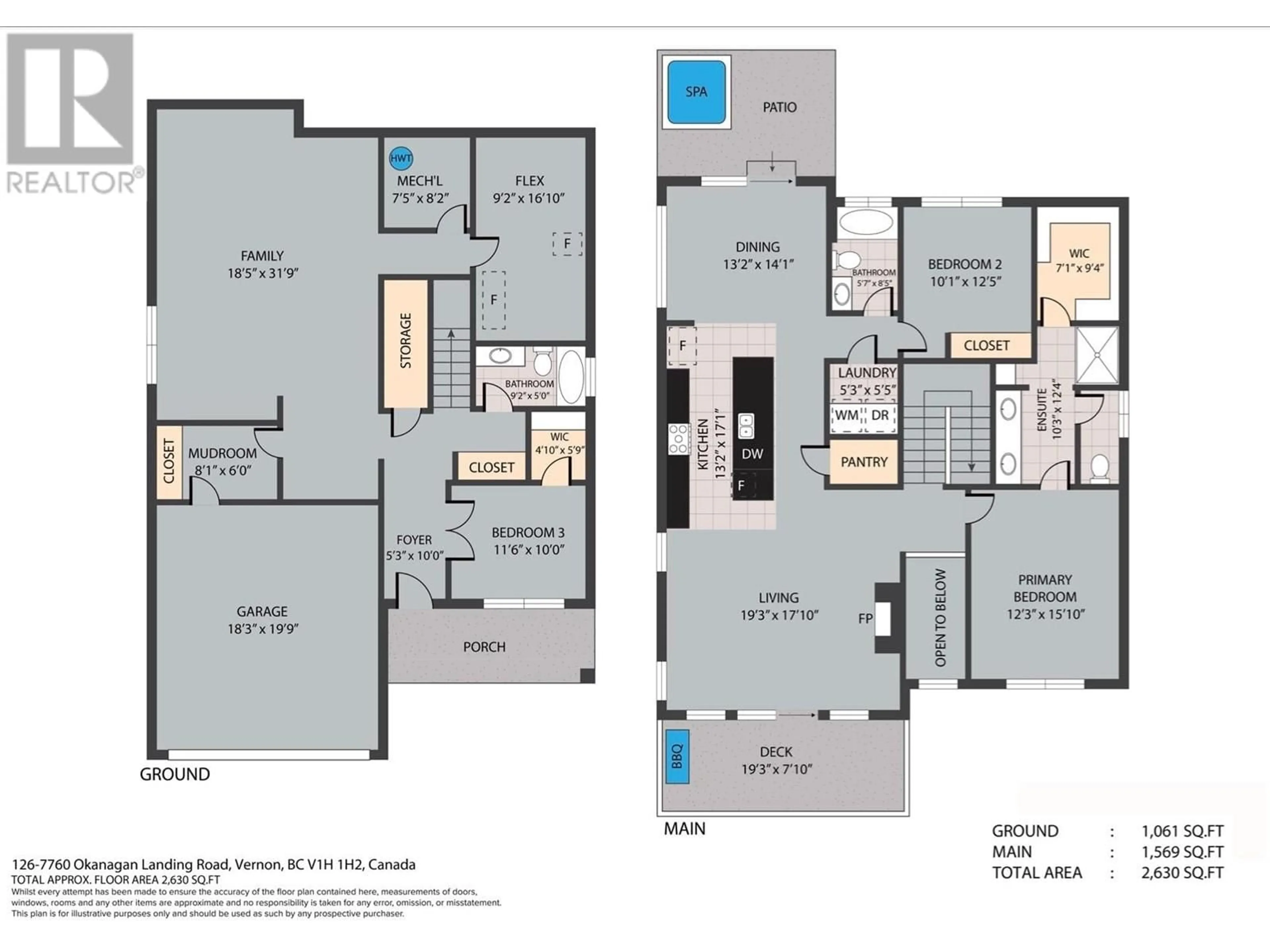 Floor plan for 126 - 7760 OKANAGAN LANDING ROAD, Vernon British Columbia V1H1Z4