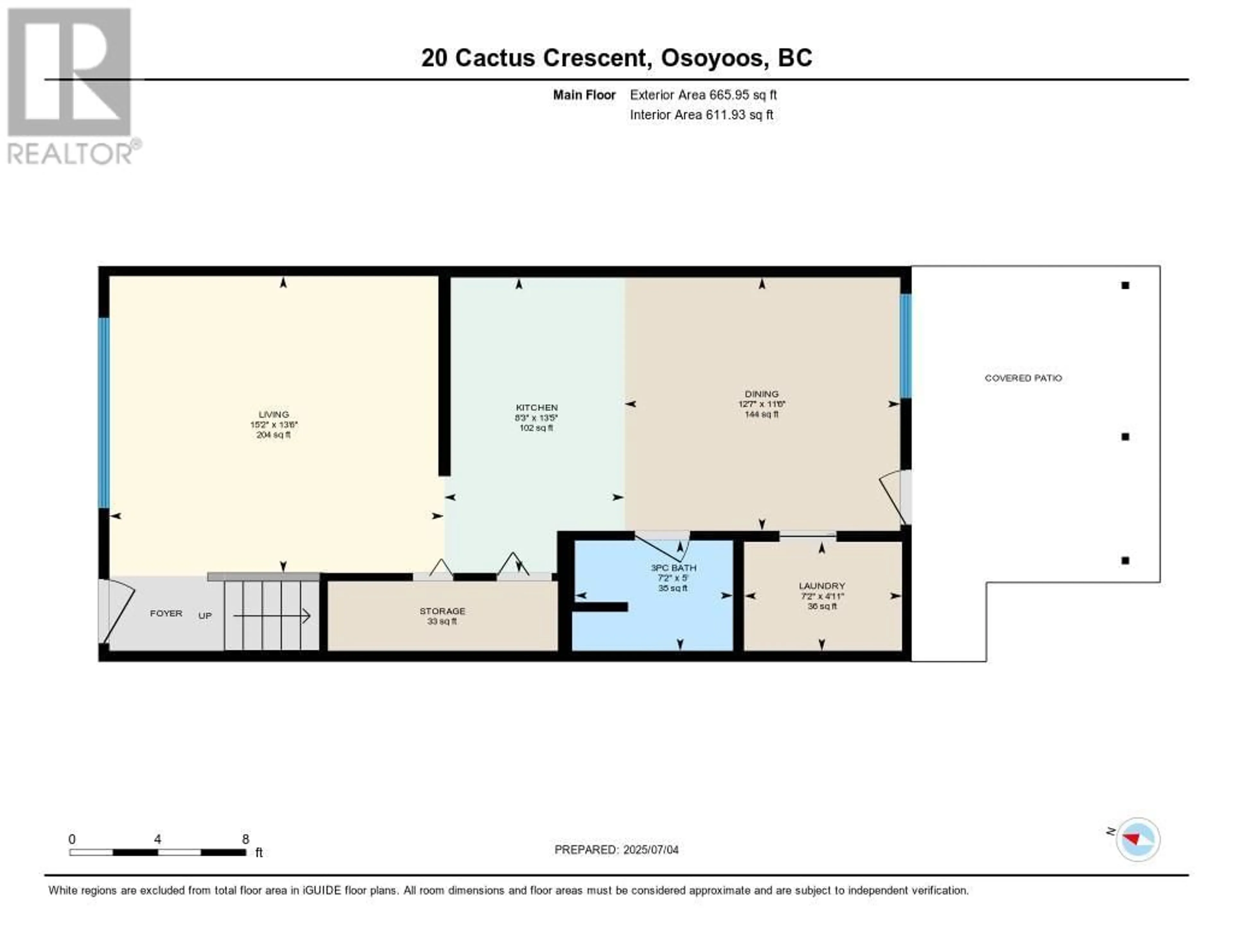 Floor plan for 20 CACTUS CRESCENT, Osoyoos British Columbia V0H1V1