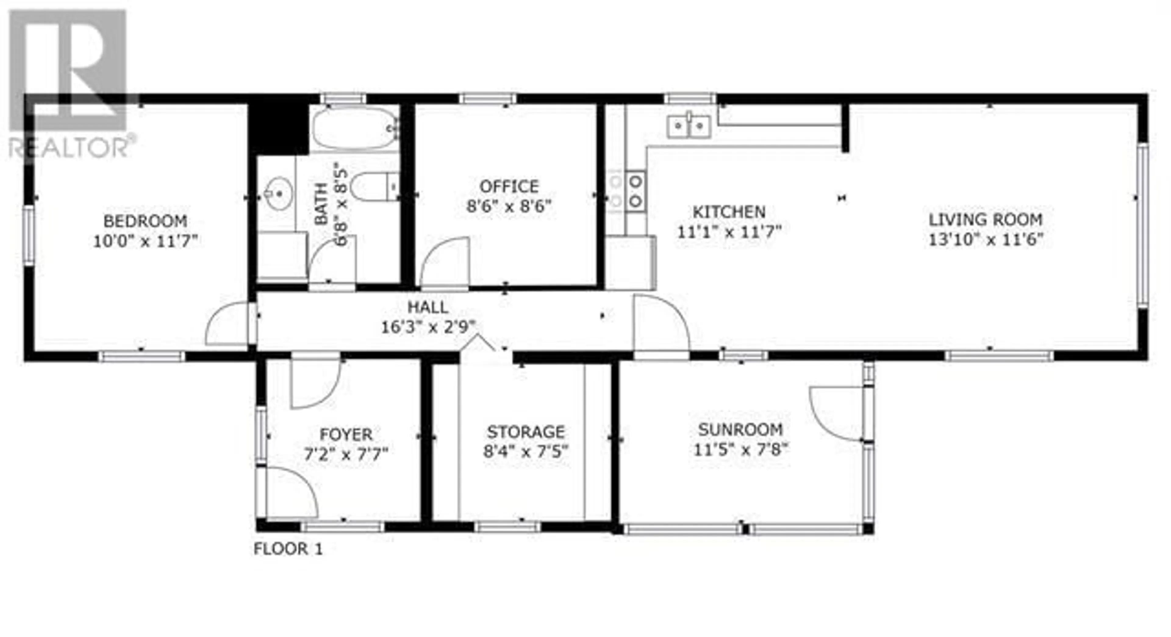 Floor plan for 203 - 3591 OLD VERNON ROAD, Kelowna British Columbia V1X6P4