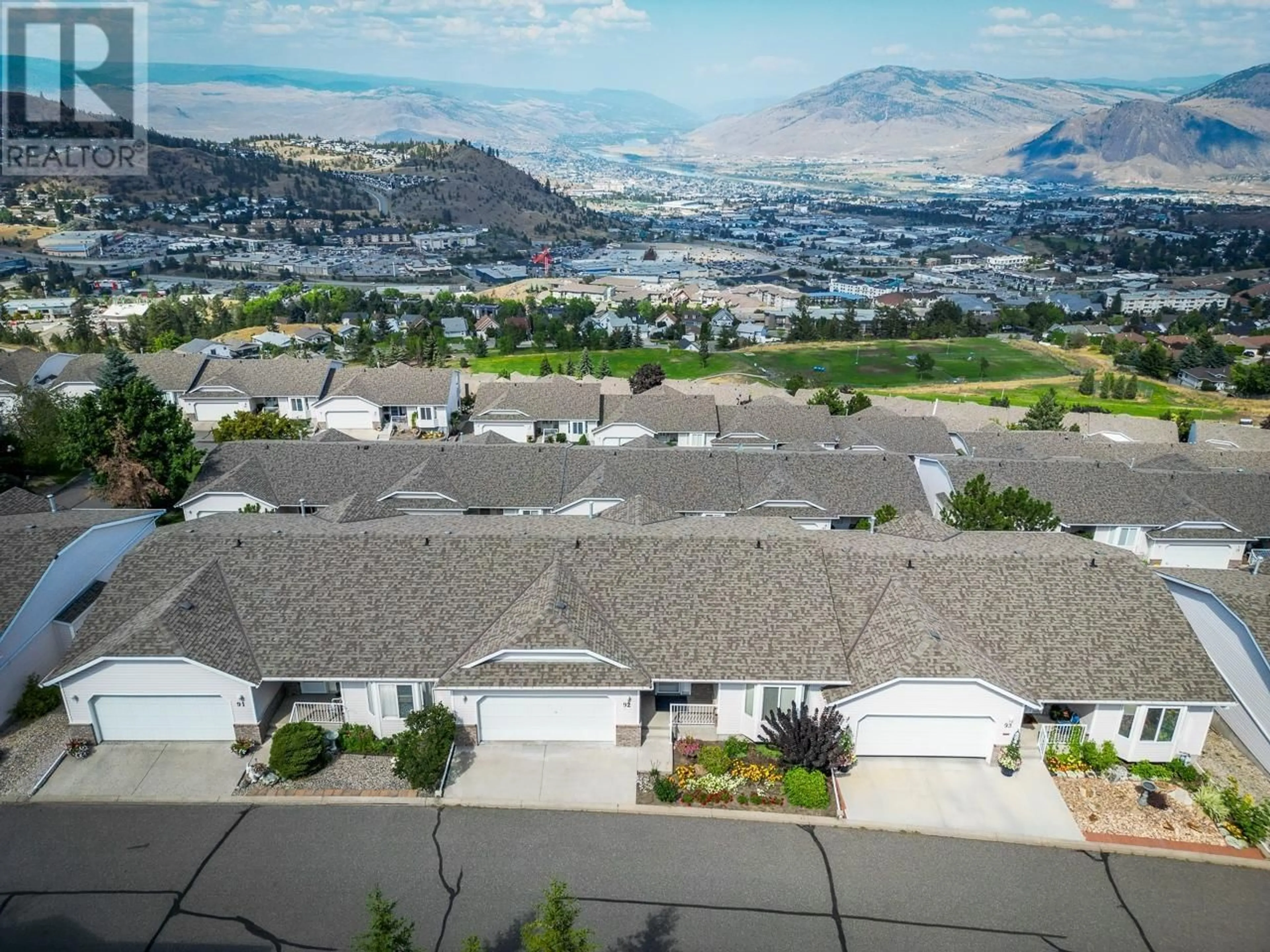 A pic from outside/outdoor area/front of a property/back of a property/a pic from drone, mountain view for 92 - 2022 PACIFIC WAY, Kamloops British Columbia V1S1T1