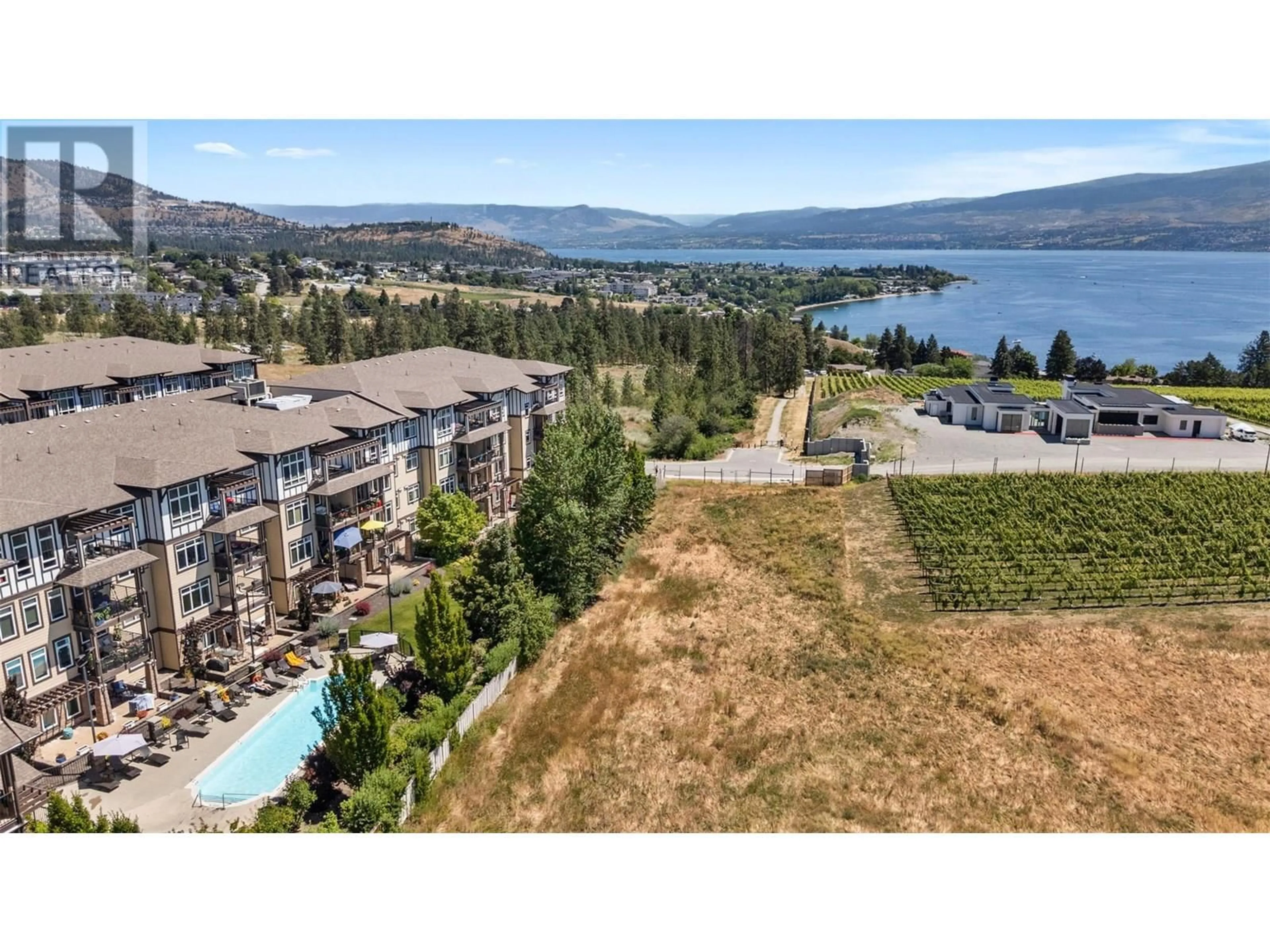 A pic from outside/outdoor area/front of a property/back of a property/a pic from drone, water/lake/river/ocean view for 4304 - 3842 OLD OKANAGAN HIGHWAY, West Kelowna British Columbia V4T3G7