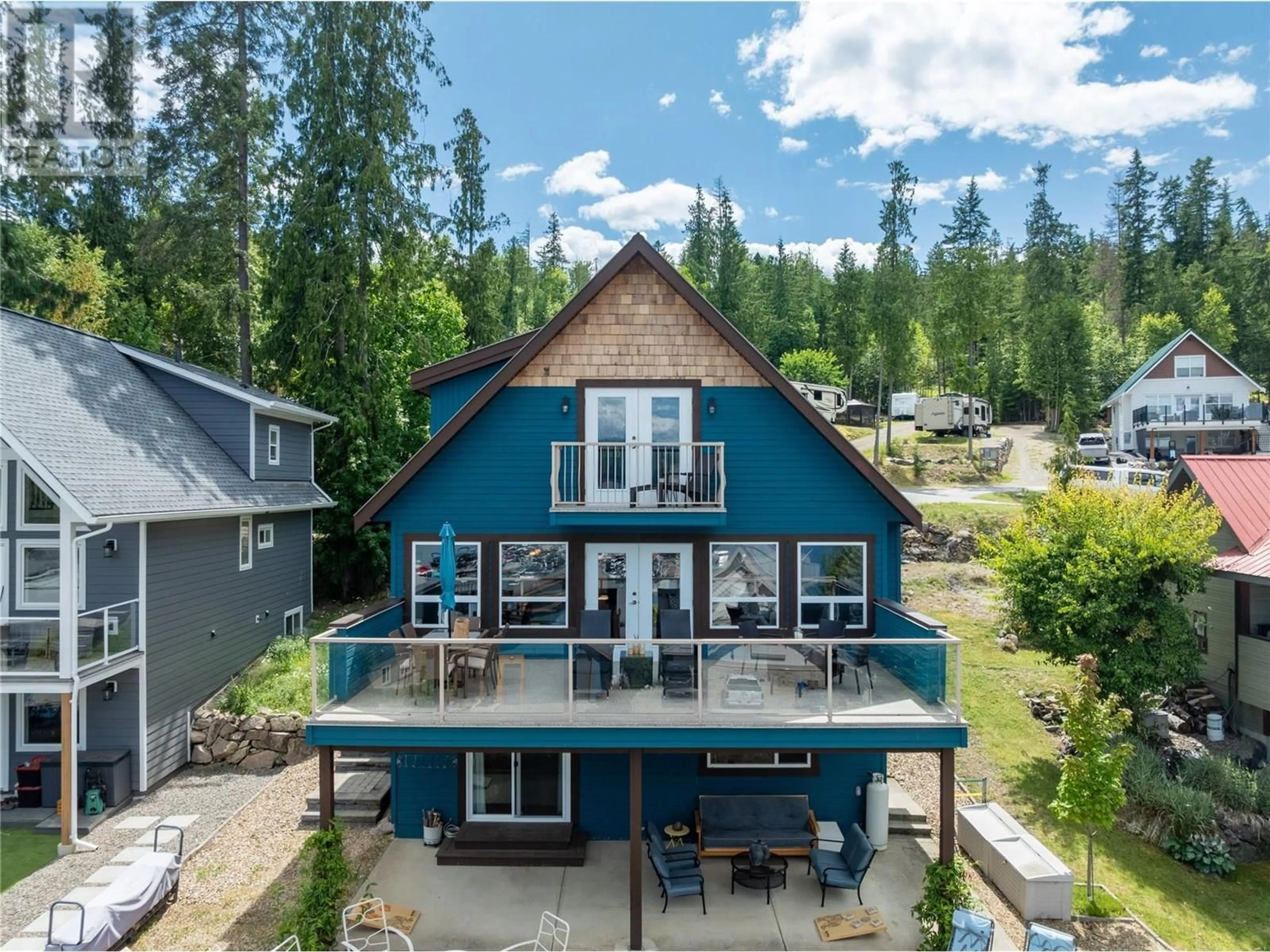 A pic from outside/outdoor area/front of a property/back of a property/a pic from drone, unknown for 28 - 6421 EAGLE BAY ROAD, Eagle Bay British Columbia V0E1T0