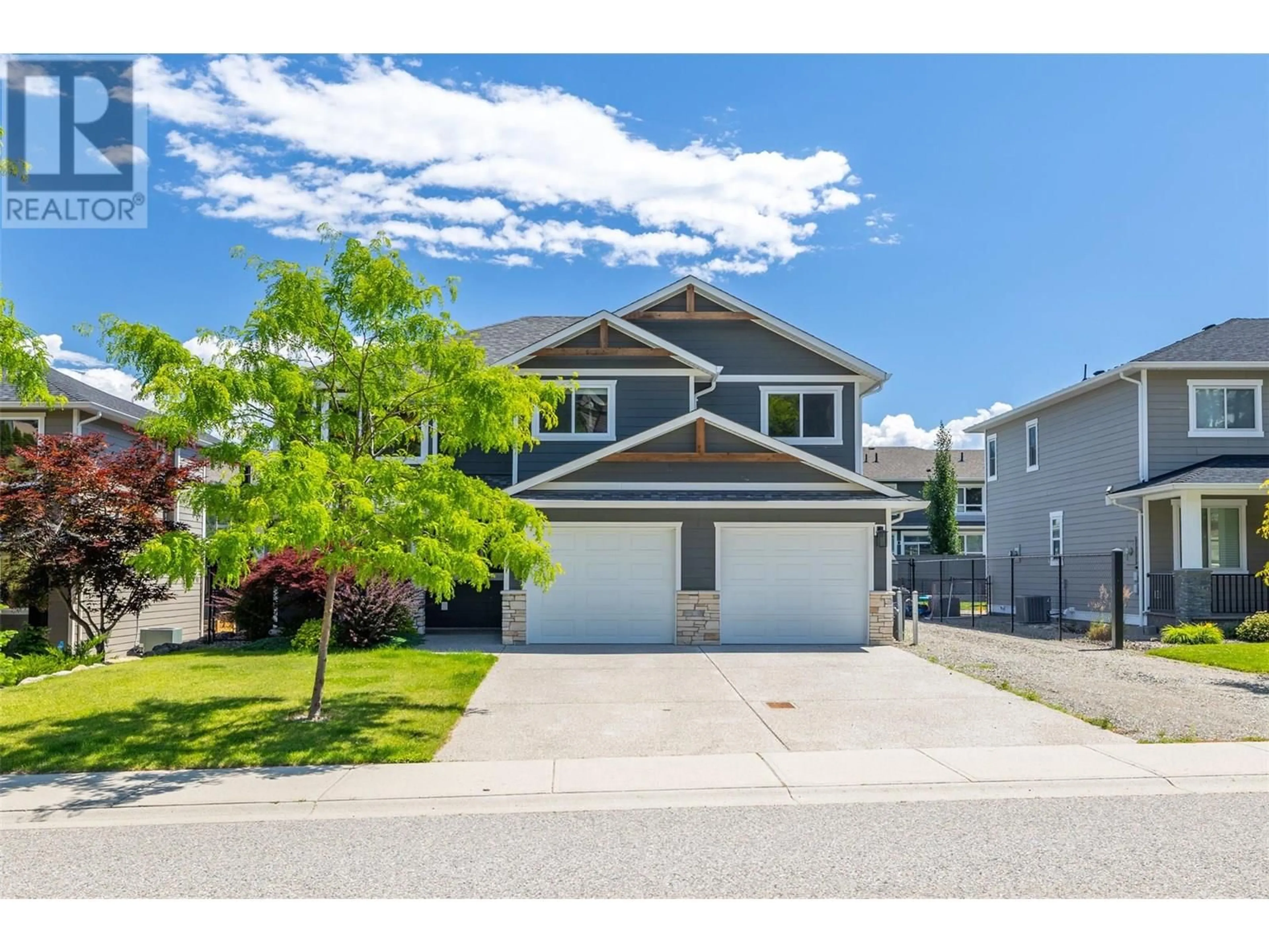 A pic from outside/outdoor area/front of a property/back of a property/a pic from drone, street for 13023 SHORELINE DRIVE, Lake Country British Columbia V4V2N8