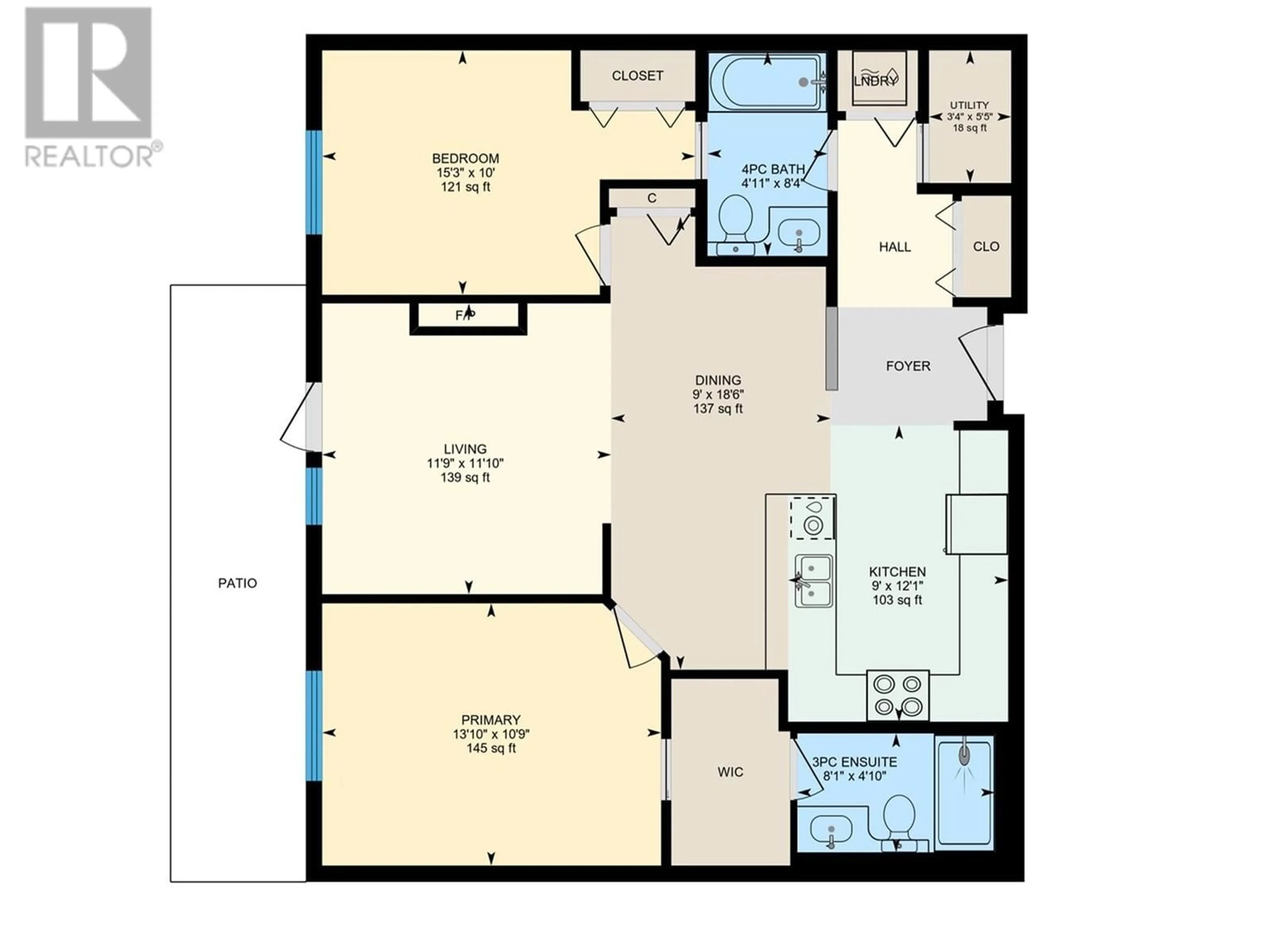 Floor plan for 3215 - 1990 UPPER SUNDANCE DRIVE, West Kelowna British Columbia V4T3E7