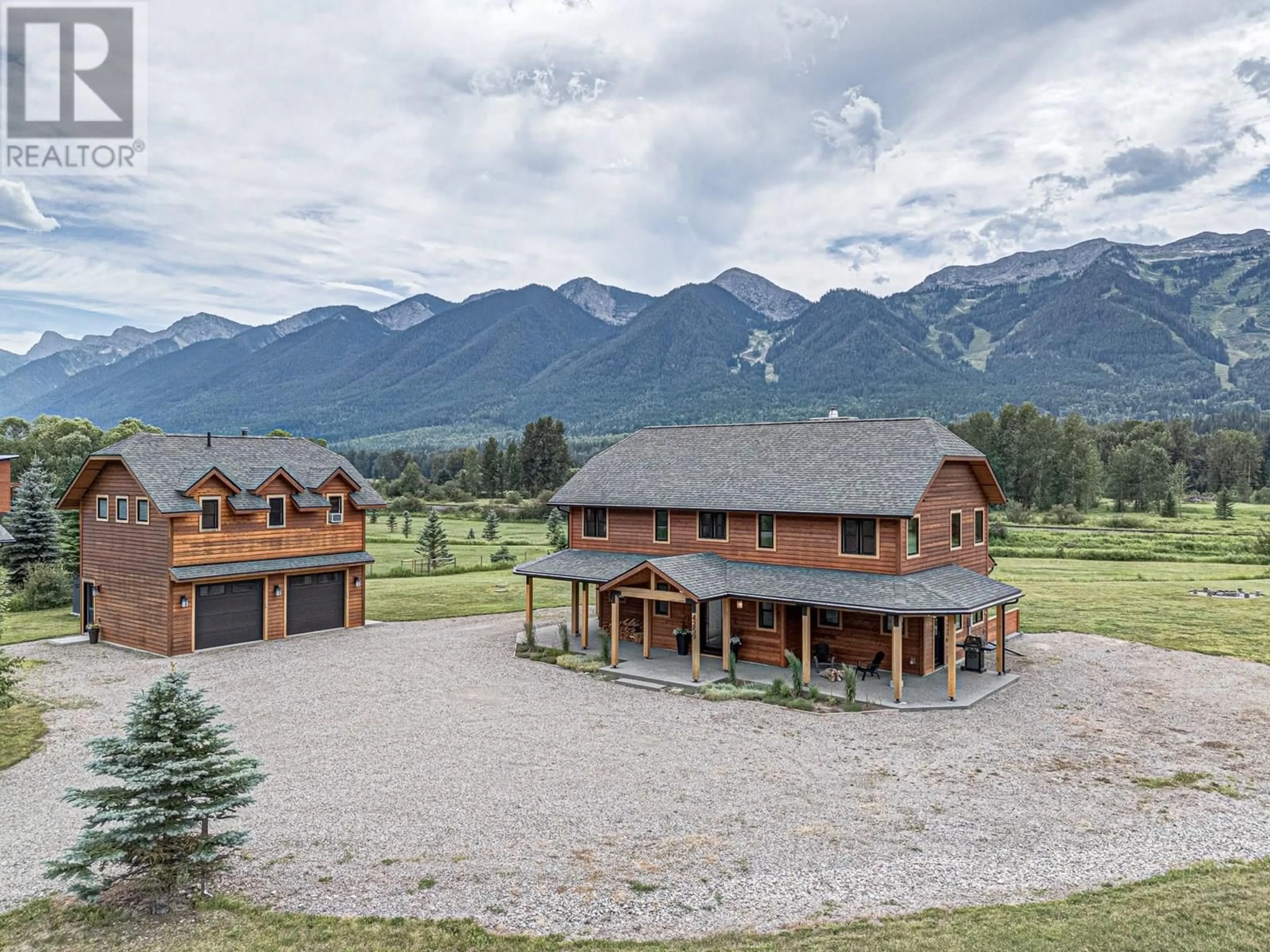 A pic from outside/outdoor area/front of a property/back of a property/a pic from drone, mountain view for 4259 COKATO ROAD, Fernie British Columbia V0B1M4