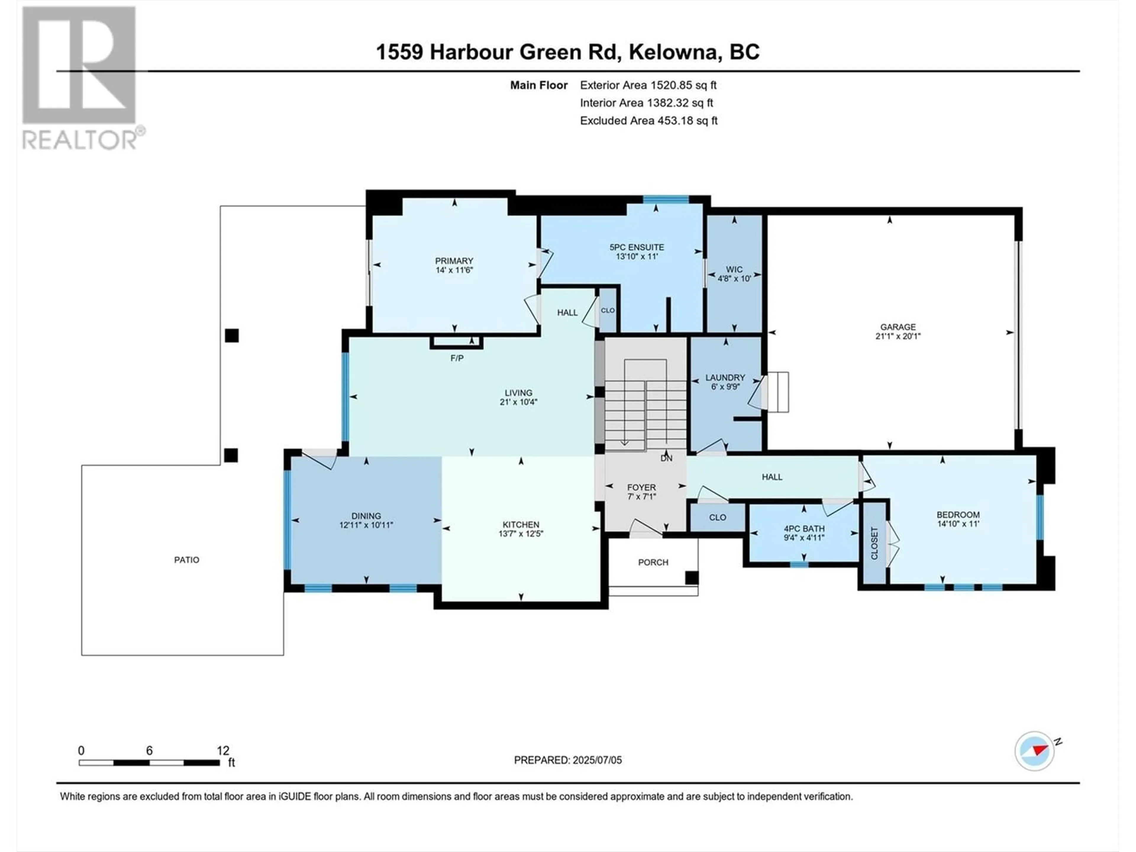 Floor plan for 1559 HARBOUR GREEN ROAD, Kelowna British Columbia V1Z4E1