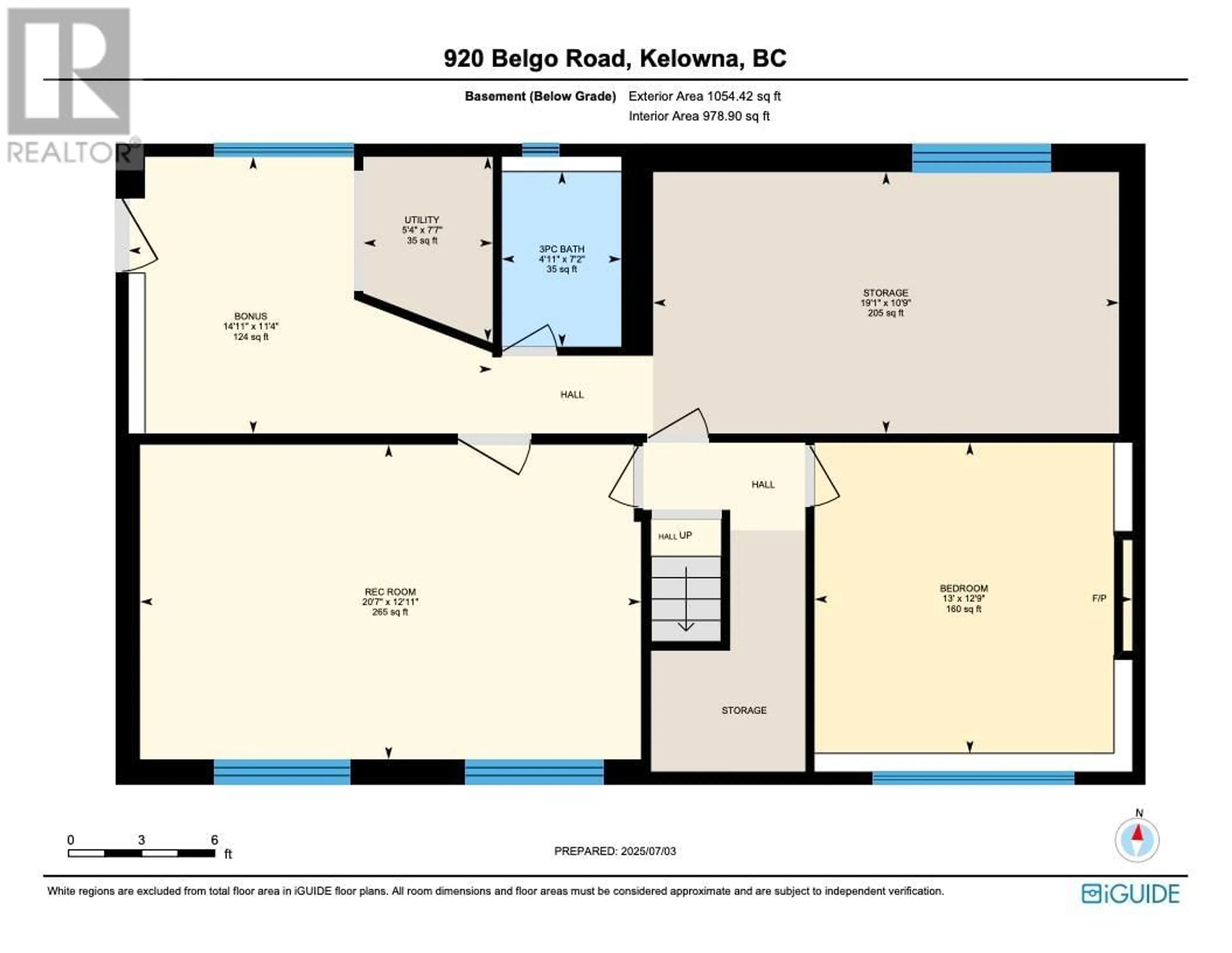 Floor plan for 920 BELGO ROAD, Kelowna British Columbia V1X3A7