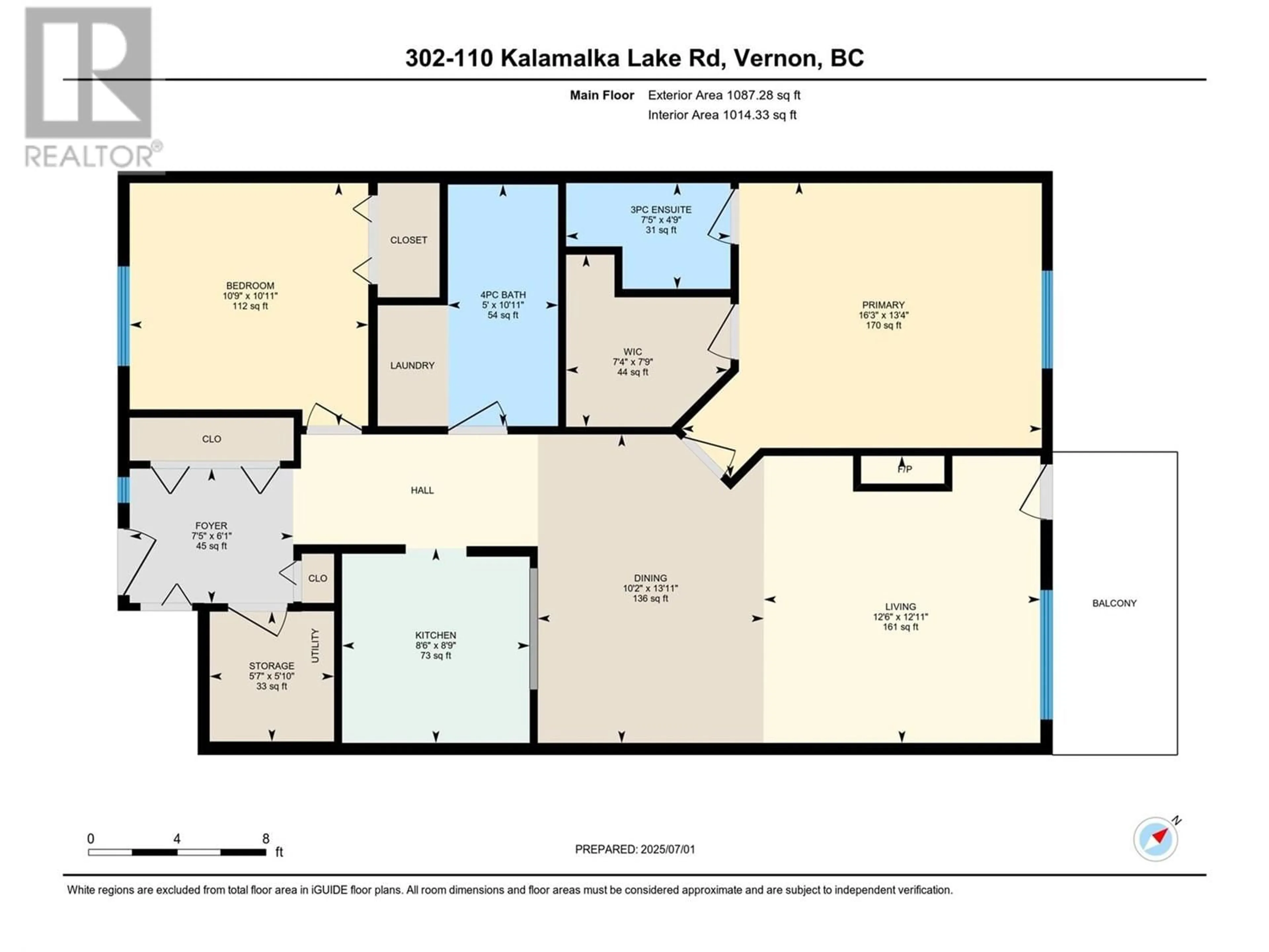 Floor plan for 302 - 110 KALAMALKA LAKE ROAD, Vernon British Columbia V1T7M3