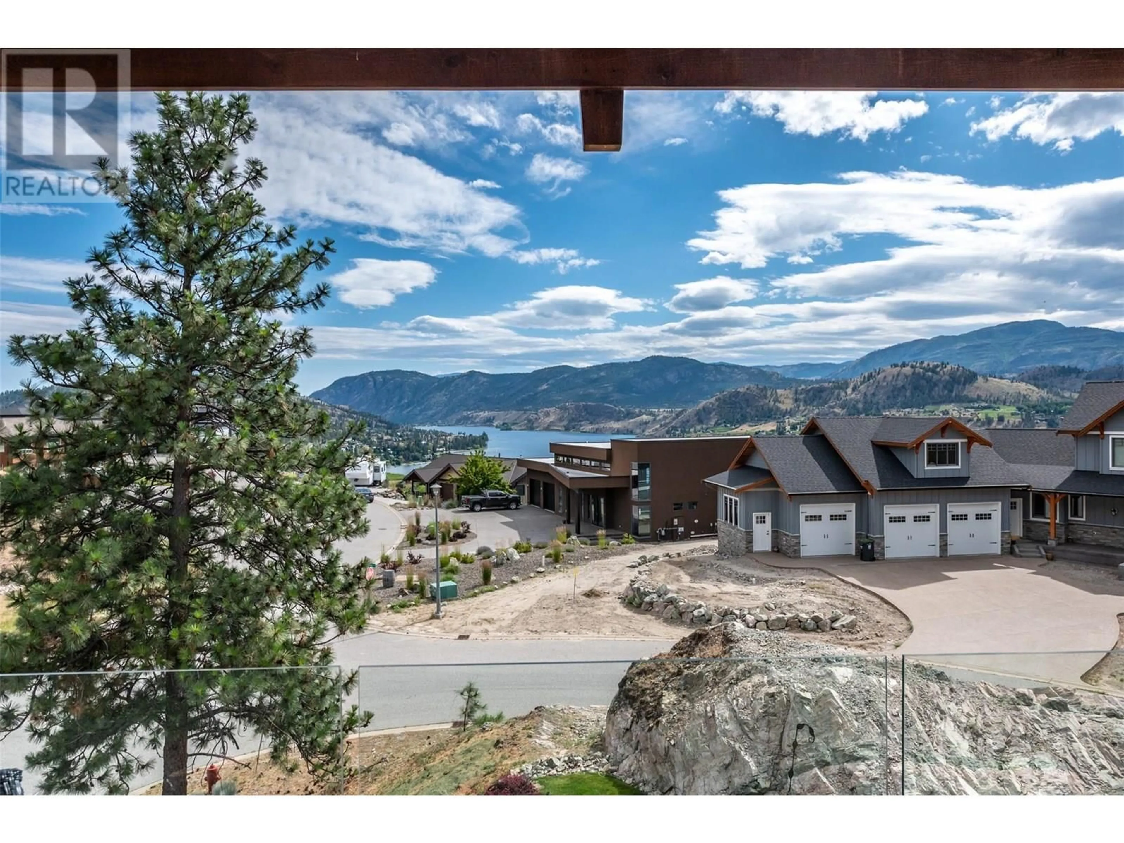 A pic from outside/outdoor area/front of a property/back of a property/a pic from drone, water/lake/river/ocean view for 108 CHARDONNAY COURT, Okanagan Falls British Columbia V0H1R3