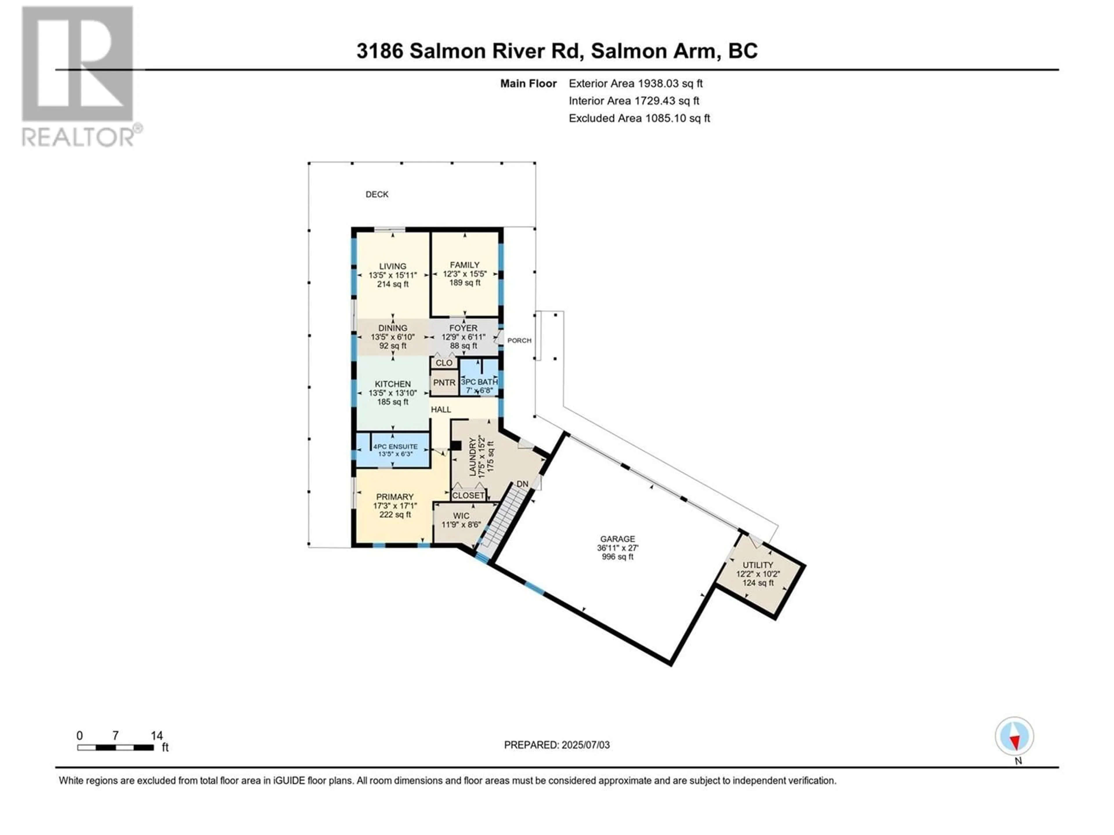 Floor plan for 3186 SALMON RIVER ROAD, Salmon Arm British Columbia V1E3H9
