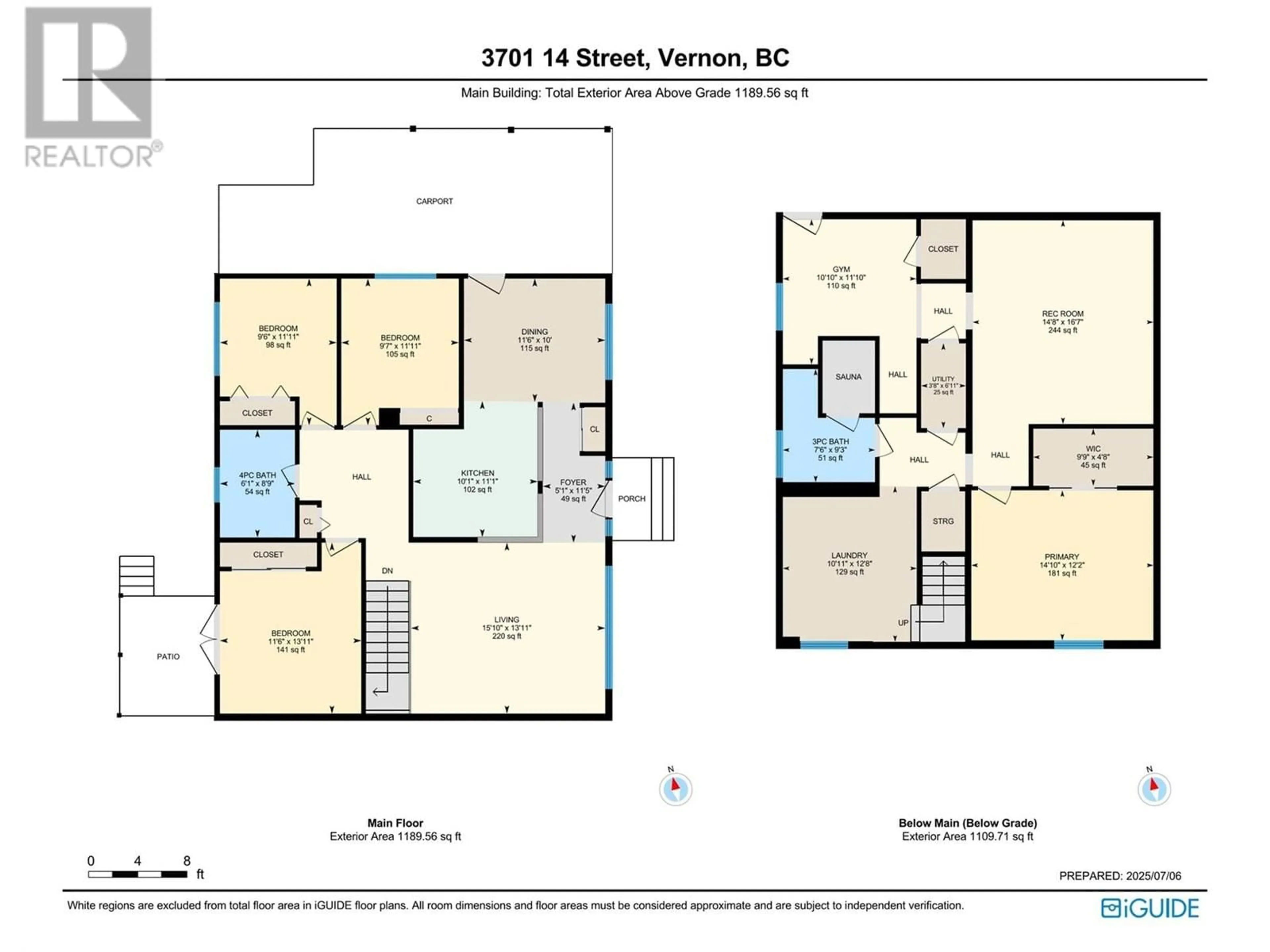 Floor plan for 3701 14 STREET, Vernon British Columbia V1T3V1