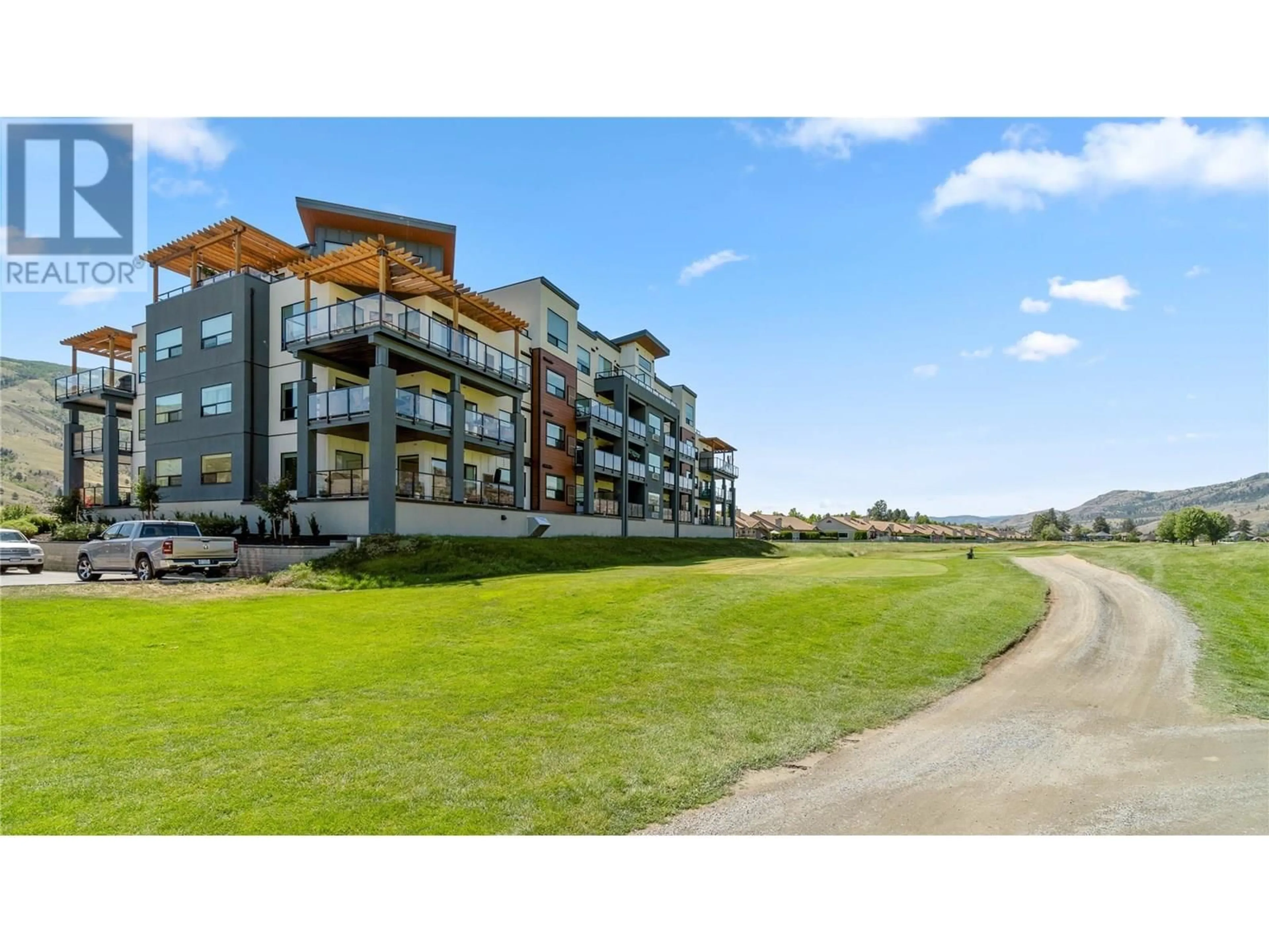 A pic from outside/outdoor area/front of a property/back of a property/a pic from drone, water/lake/river/ocean view for 101 - 651 DUNES DRIVE, Kamloops British Columbia V2B0K2