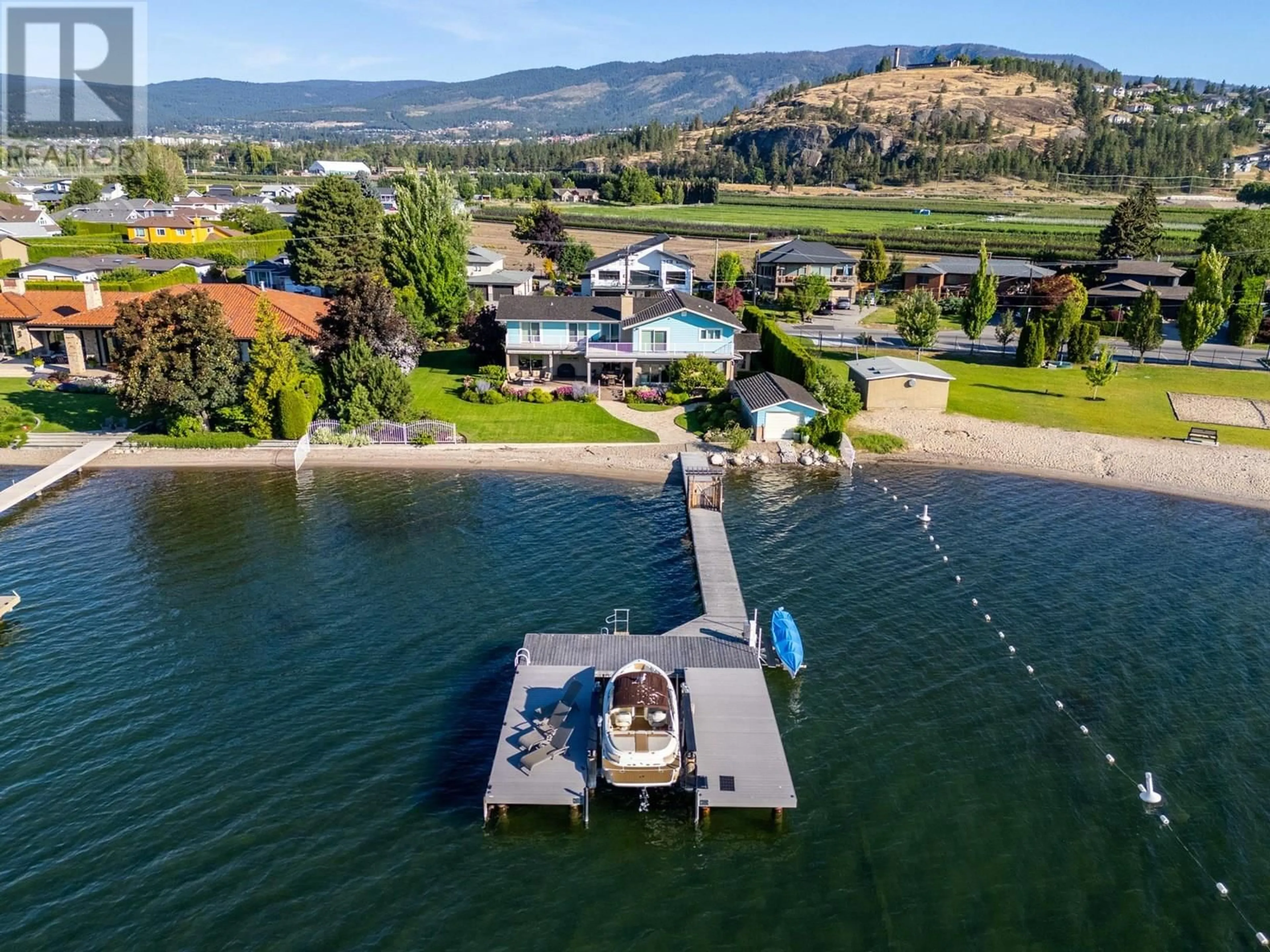 A pic from outside/outdoor area/front of a property/back of a property/a pic from drone, water/lake/river/ocean view for 1601 PRITCHARD DRIVE, West Kelowna British Columbia V4T1X4
