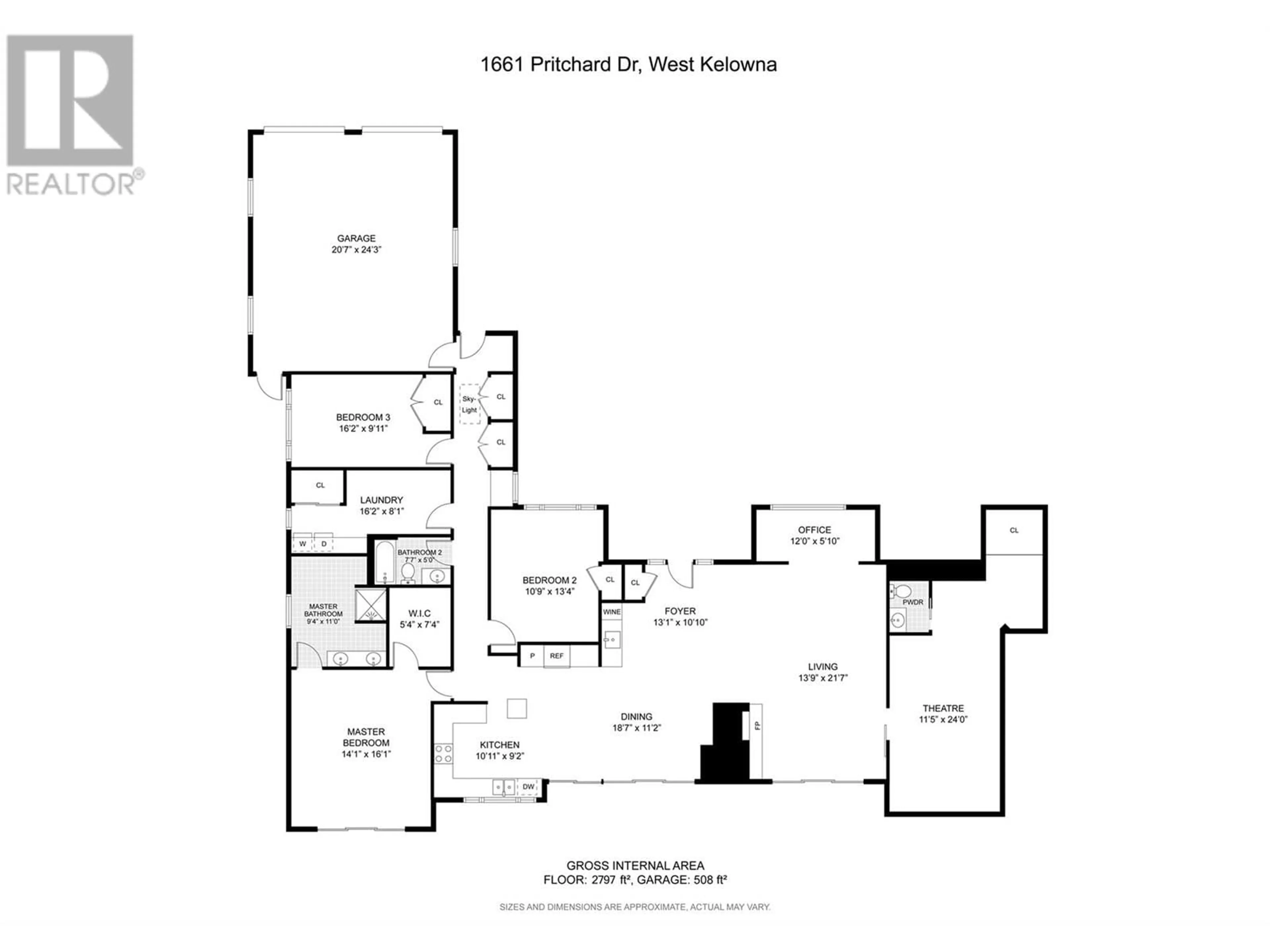 Floor plan for 1661 PRITCHARD DRIVE, West Kelowna British Columbia V4T1X5